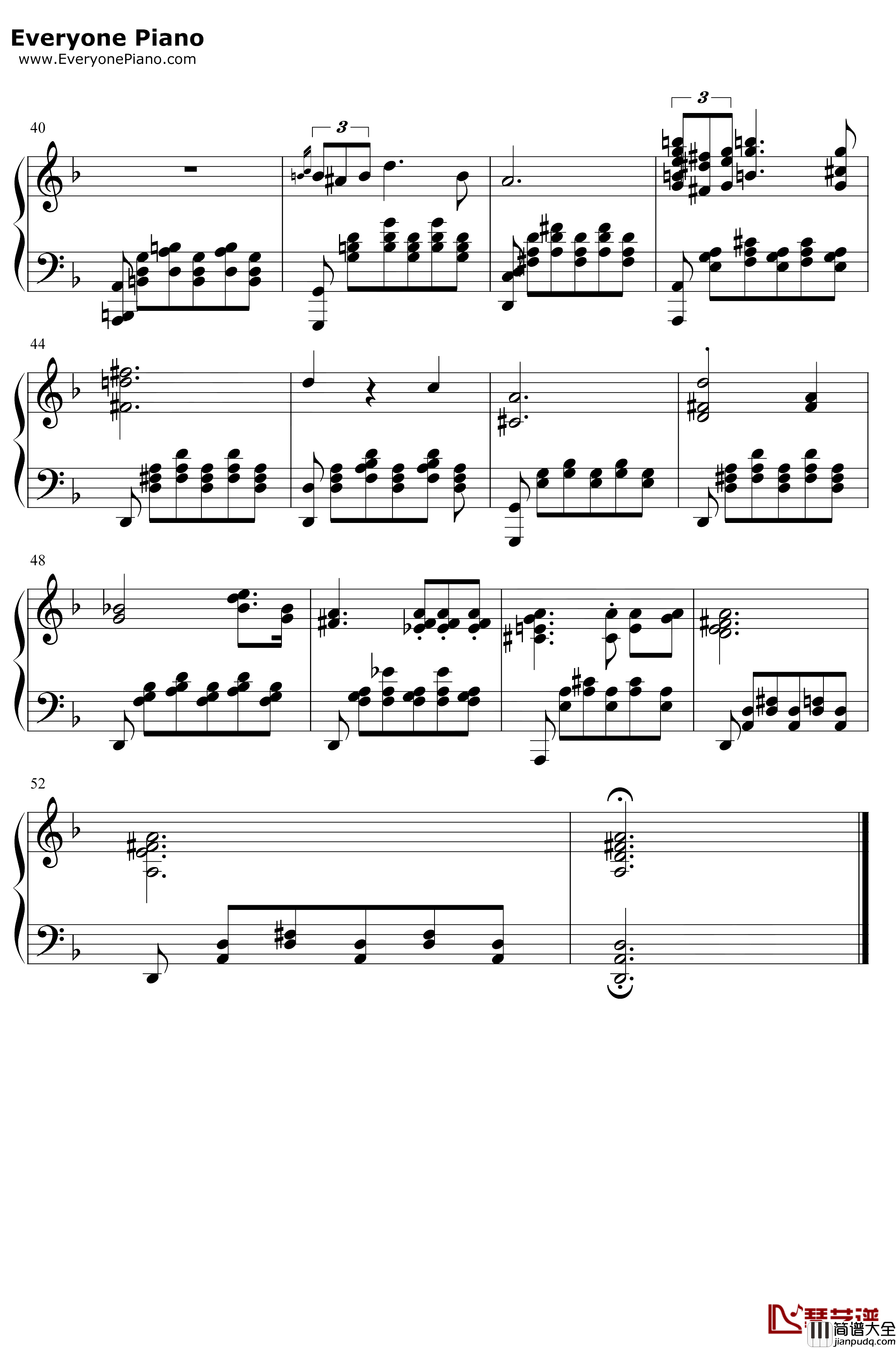 Standchen钢琴谱_舒伯特_Serenade_小夜曲