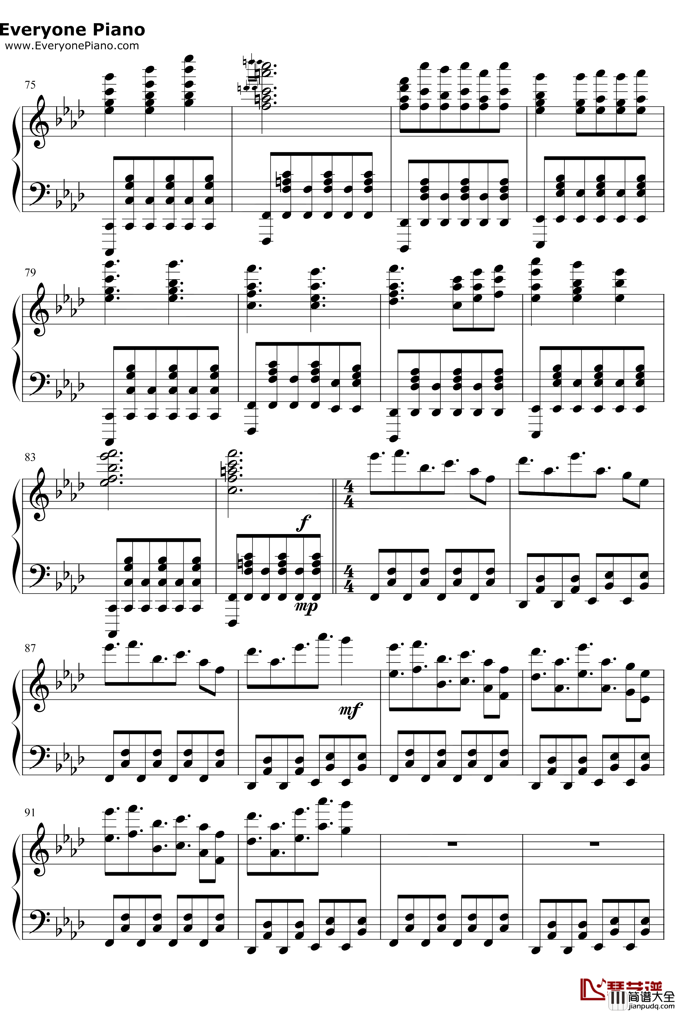 Battle_Againsta_True_Hero钢琴谱_TobyFox_传说之下OST_UndertaleOST