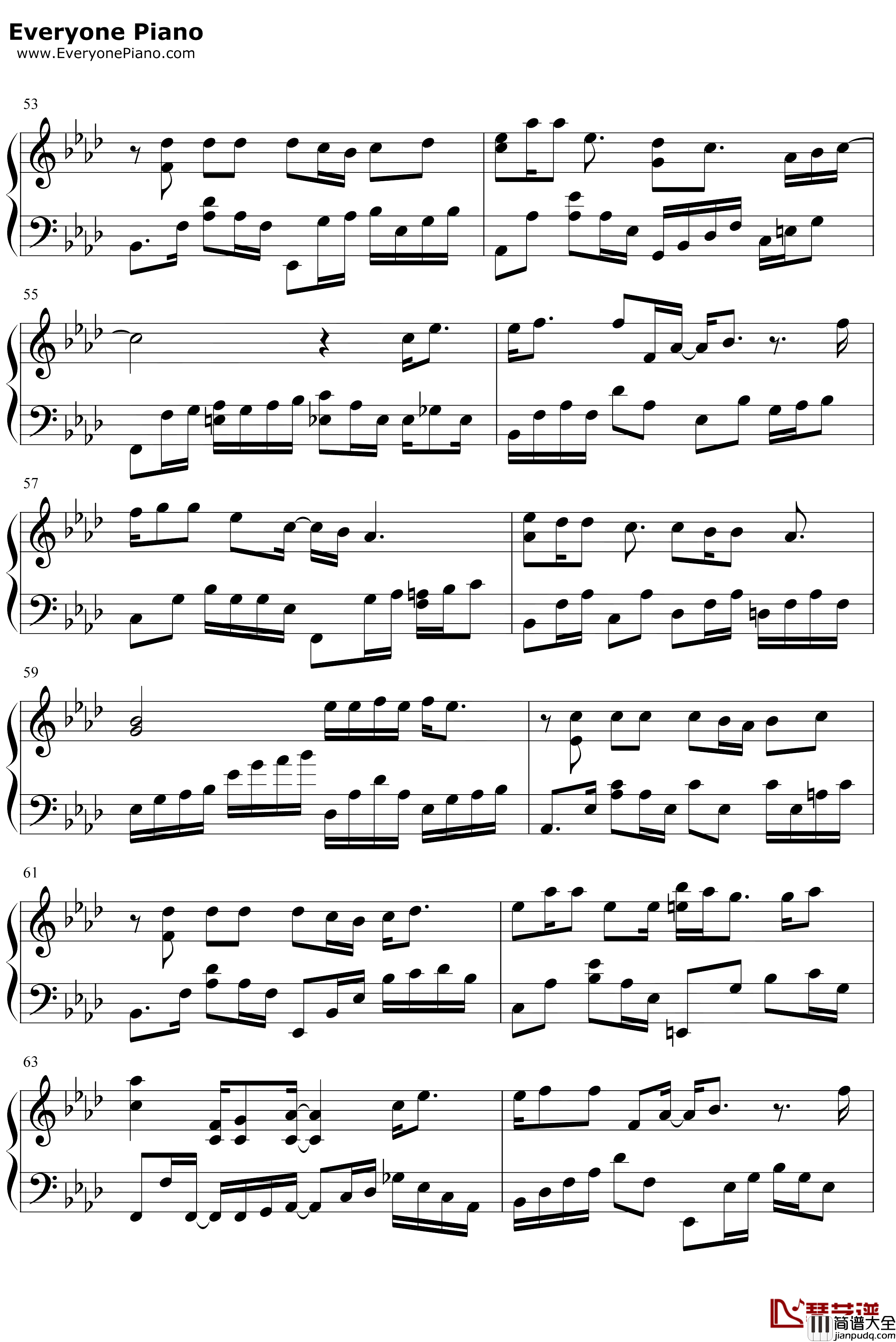 将故事写成我们钢琴谱_林俊杰