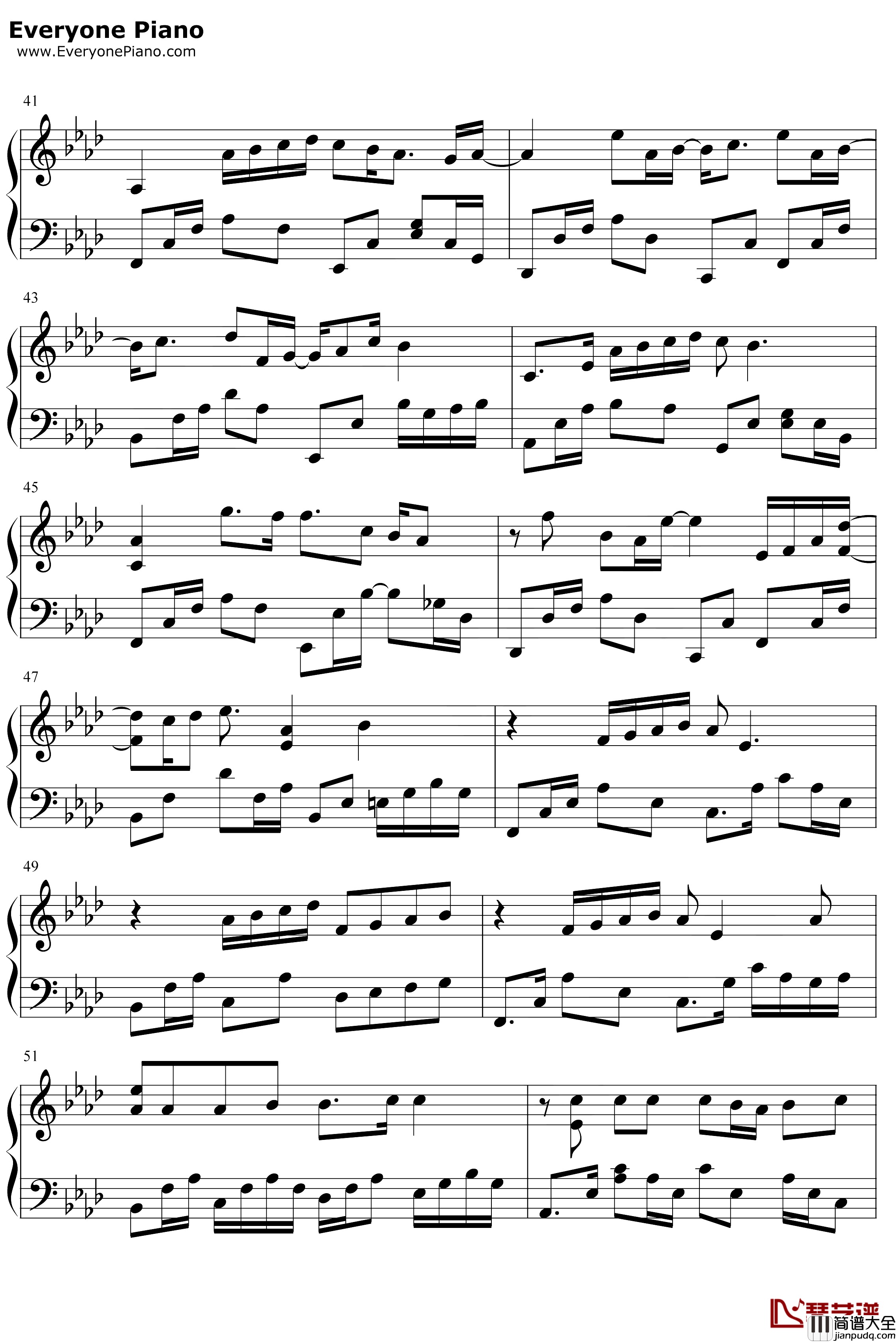 将故事写成我们钢琴谱_林俊杰