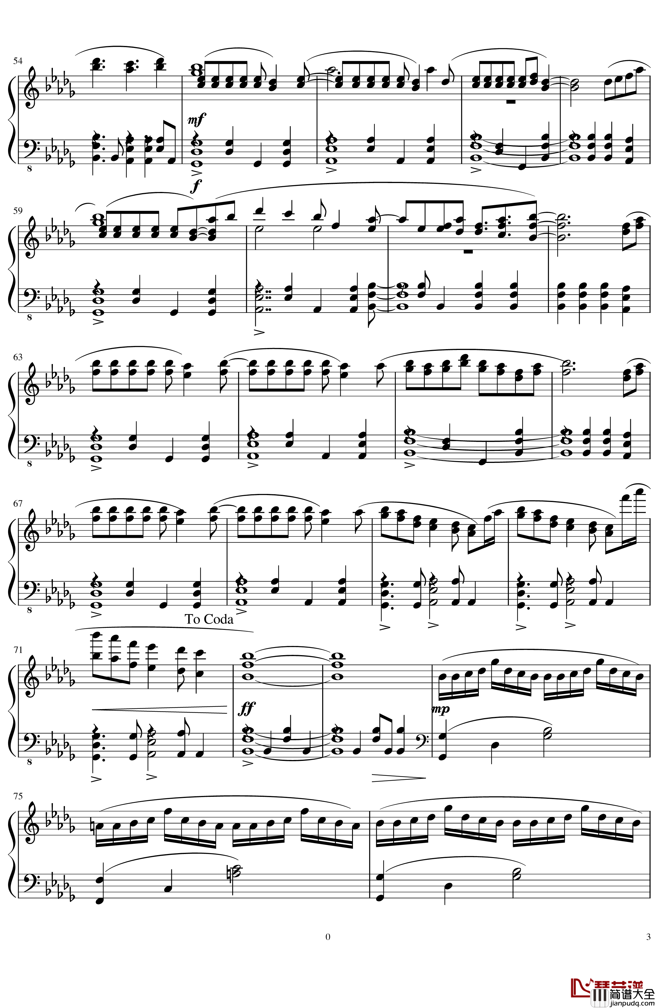 感情の摩天楼钢琴谱_Cosmic_Mind_触手猴