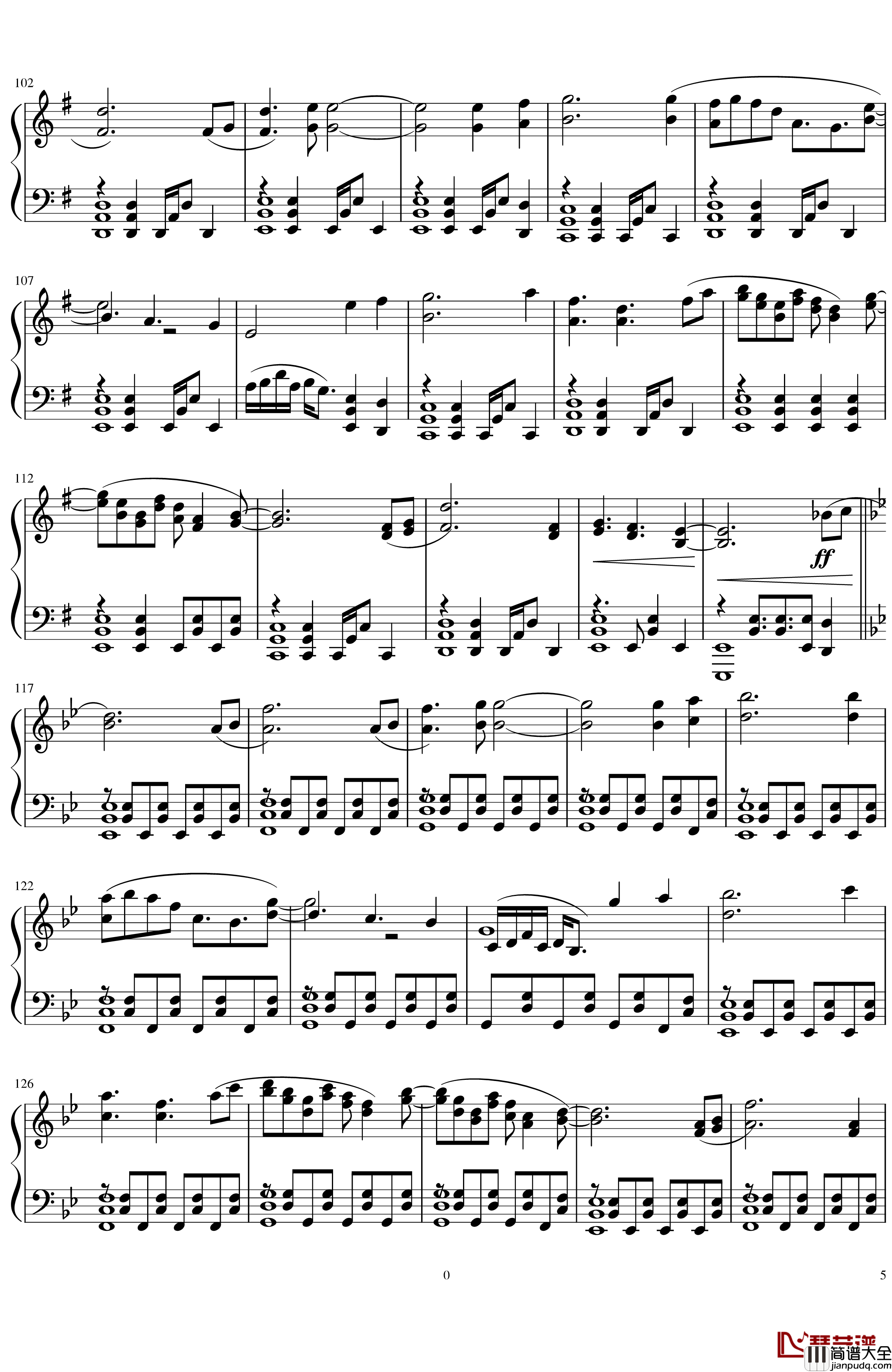 感情の摩天楼钢琴谱_Cosmic_Mind_触手猴