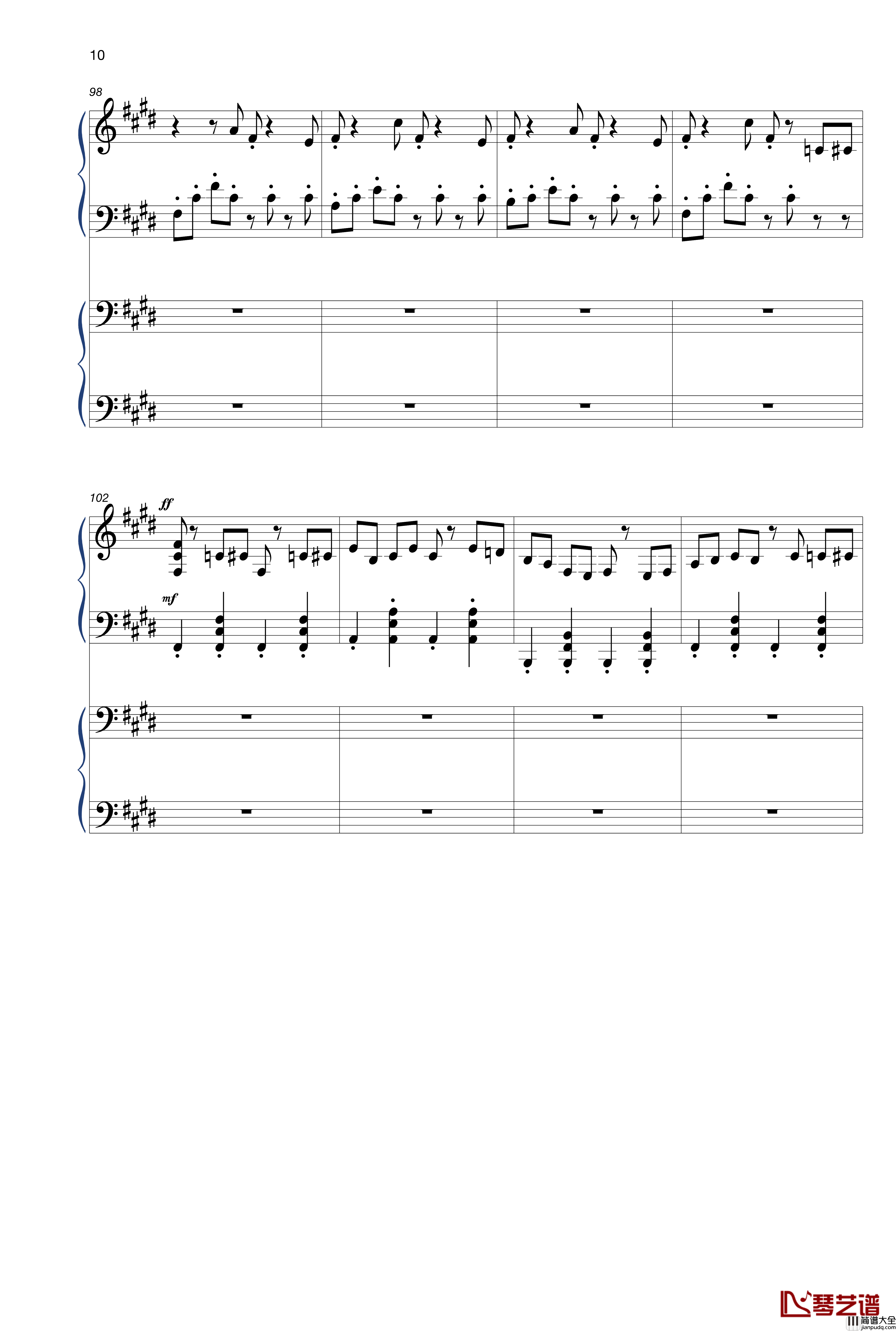 音乐植物大战僵尸2现代时光钢琴谱_摩登世界