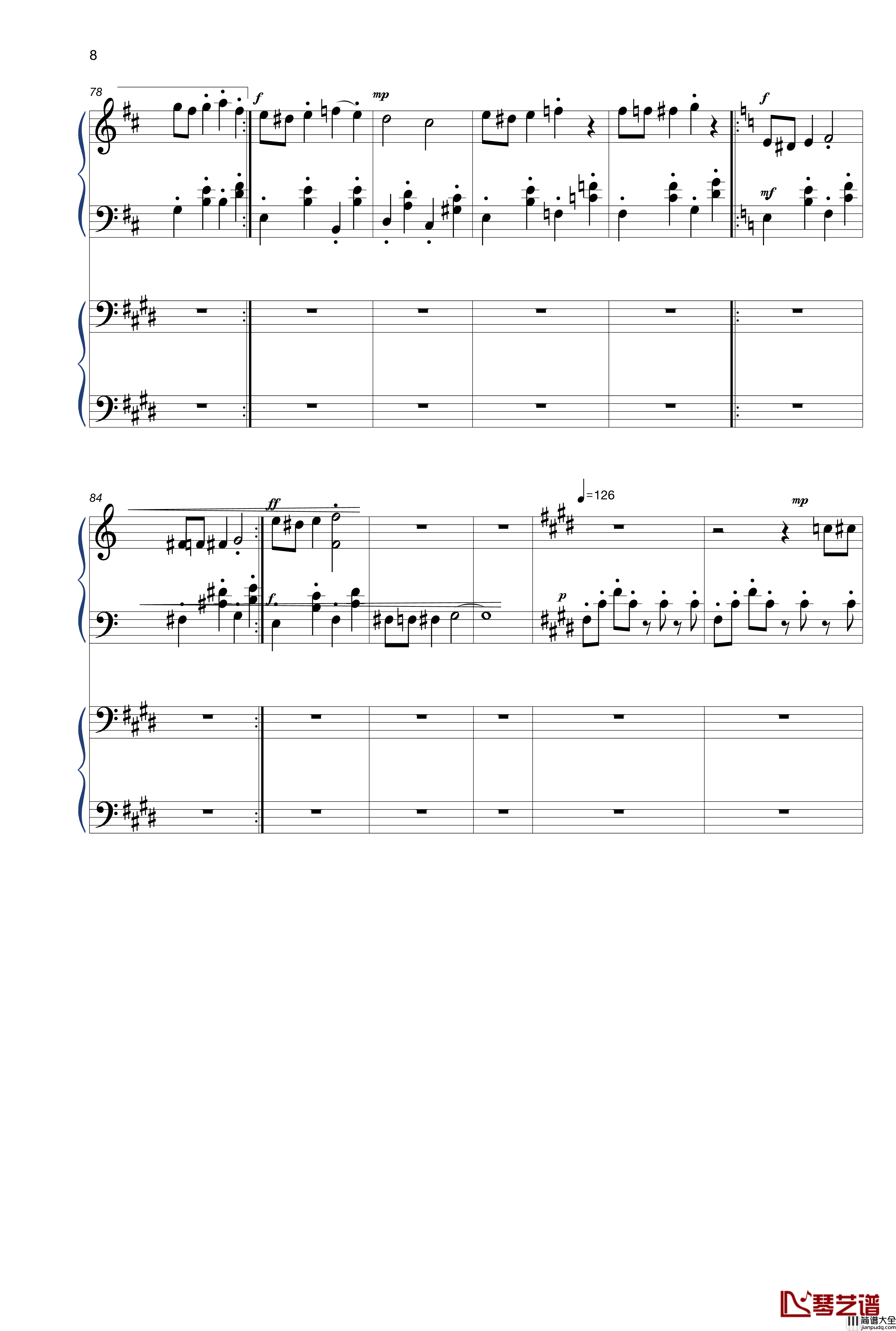 音乐植物大战僵尸2现代时光钢琴谱_摩登世界