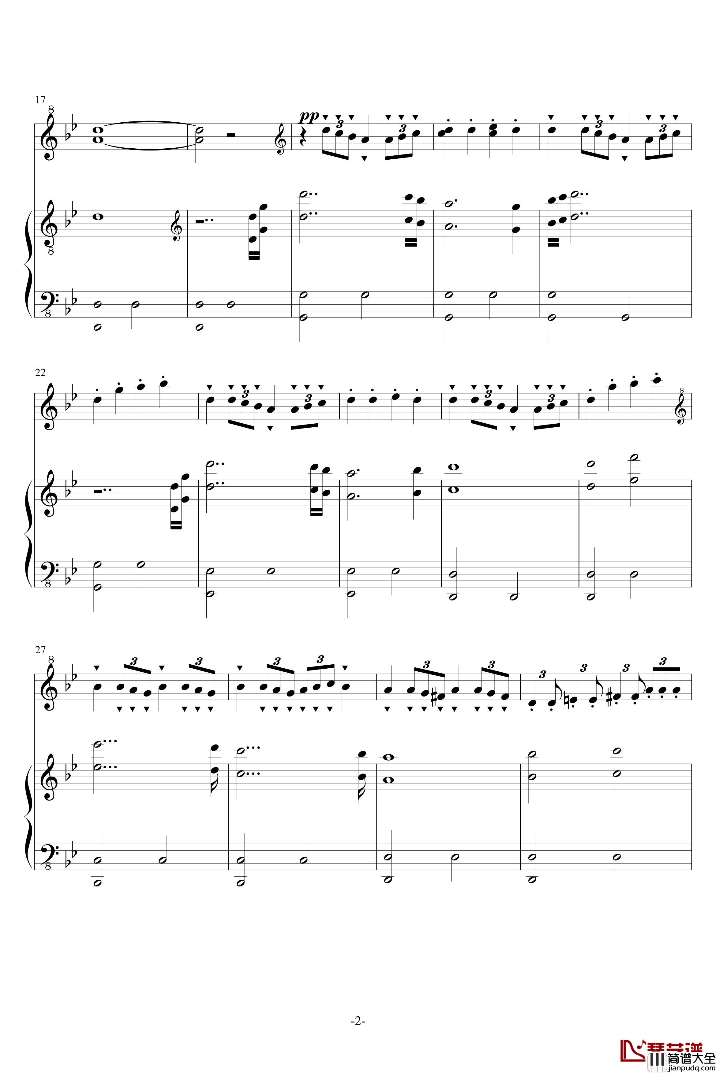 骑士精神钢琴谱_合谱_凹凸世界安迷修BGM