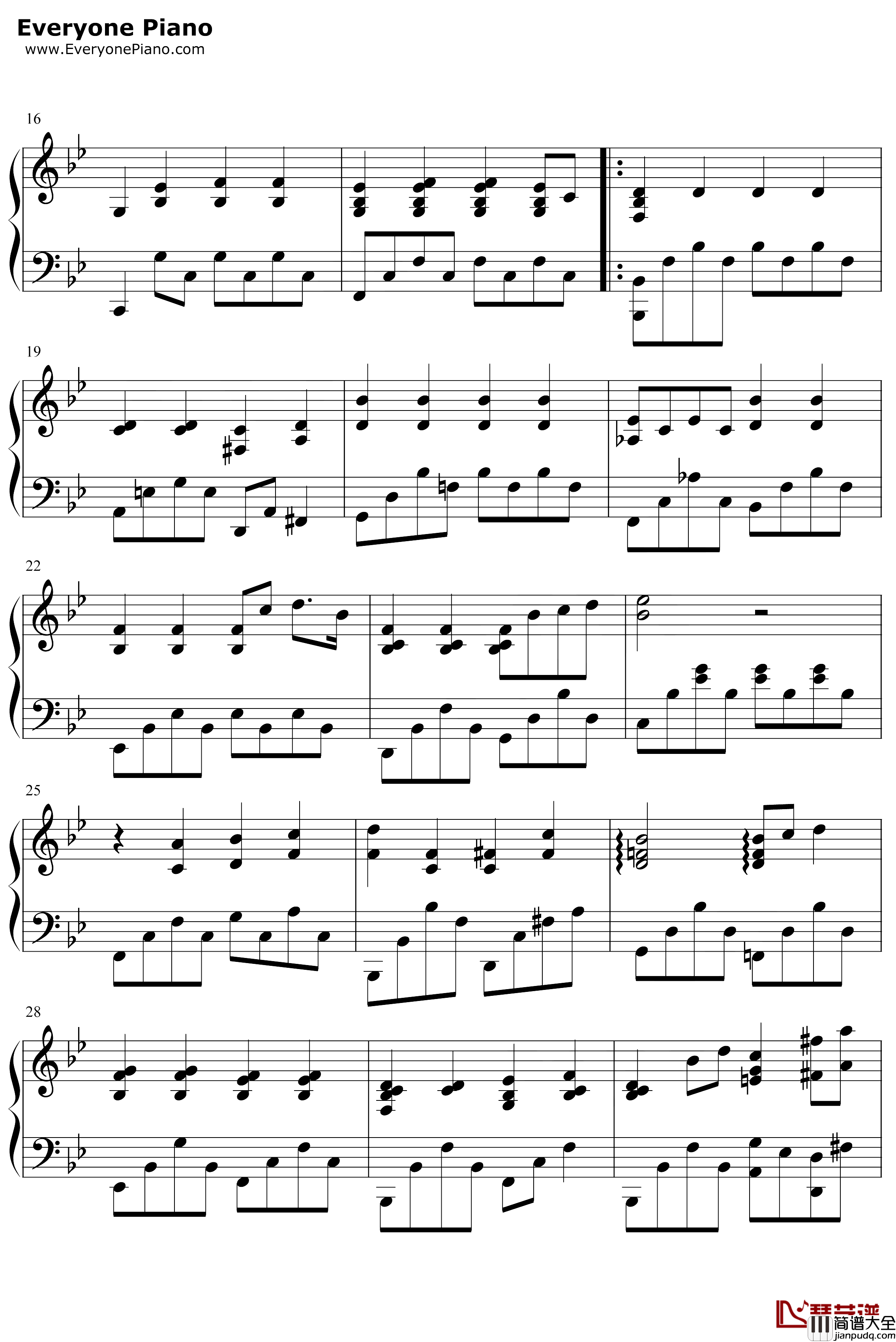 说好不哭钢琴谱_周杰伦_完美伴奏版