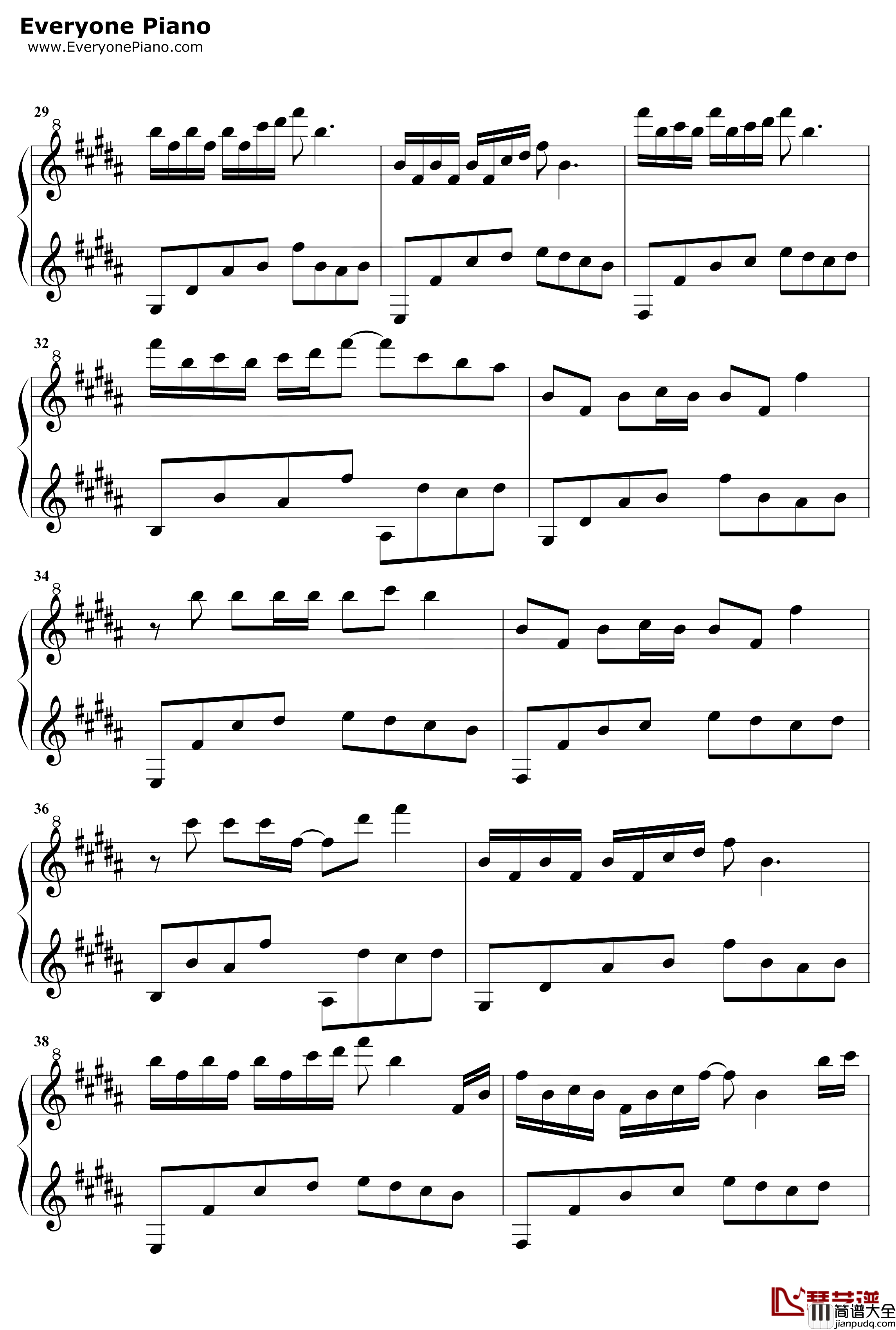 森林钢琴谱_灰澈