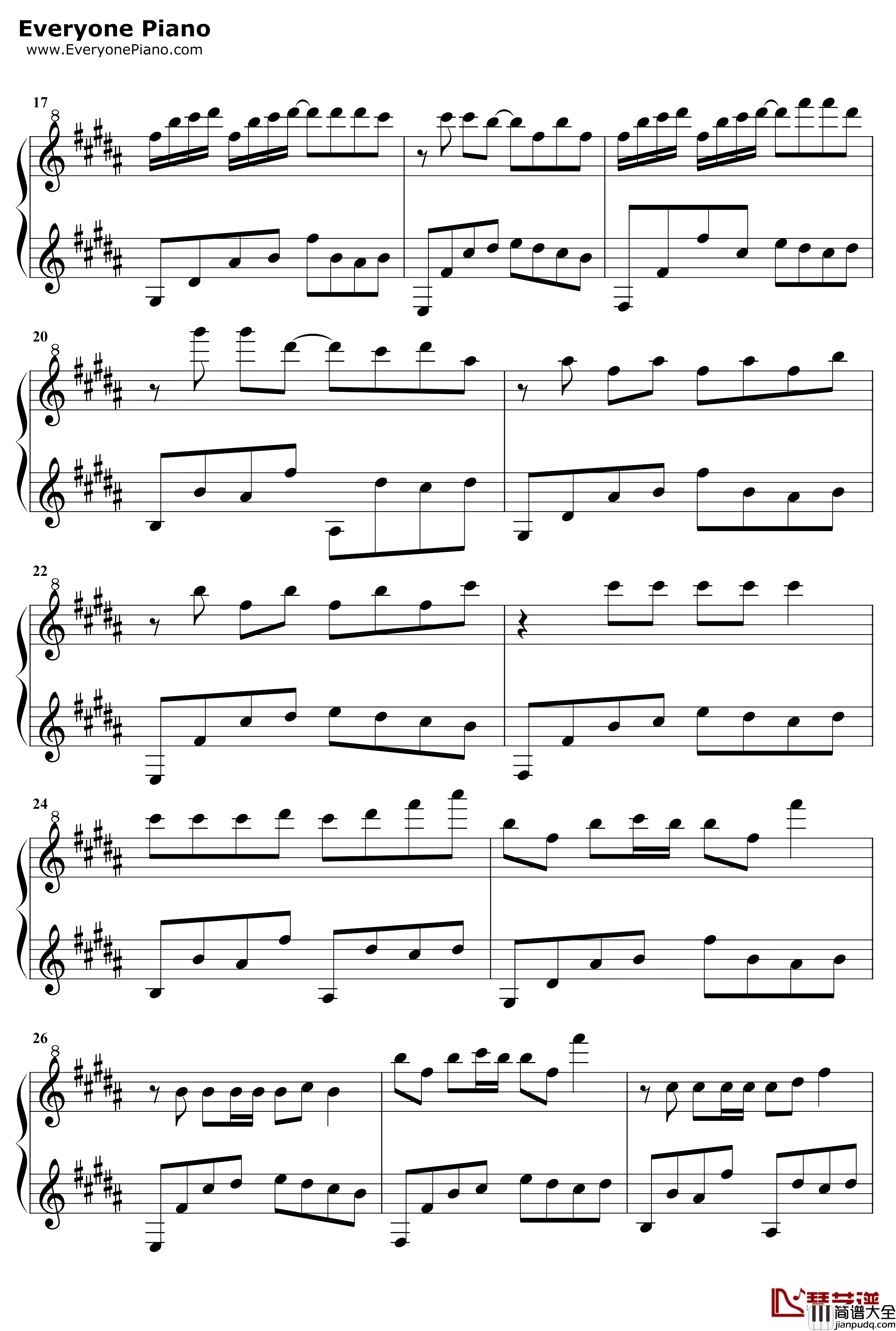 森林钢琴谱_灰澈