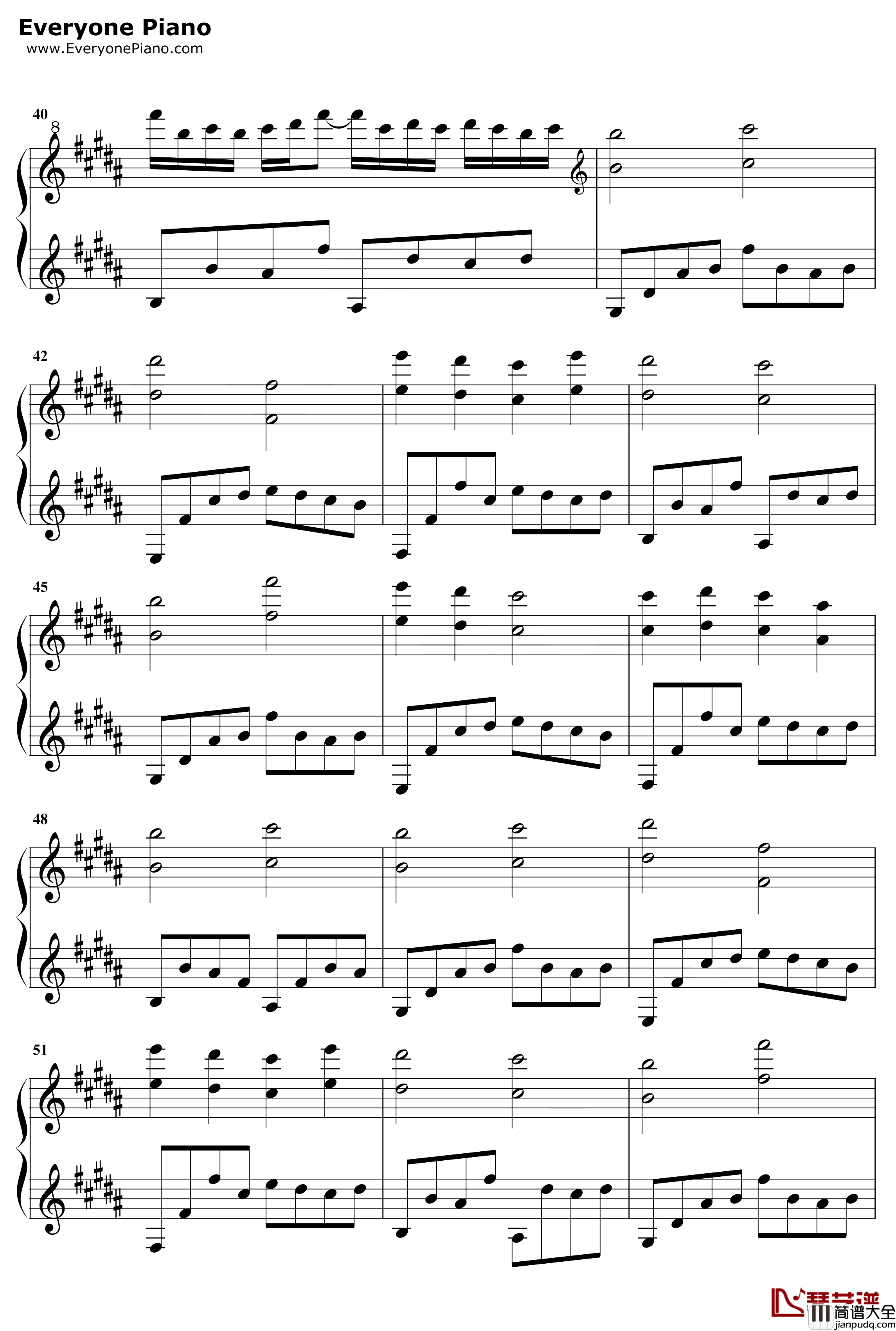 森林钢琴谱_灰澈