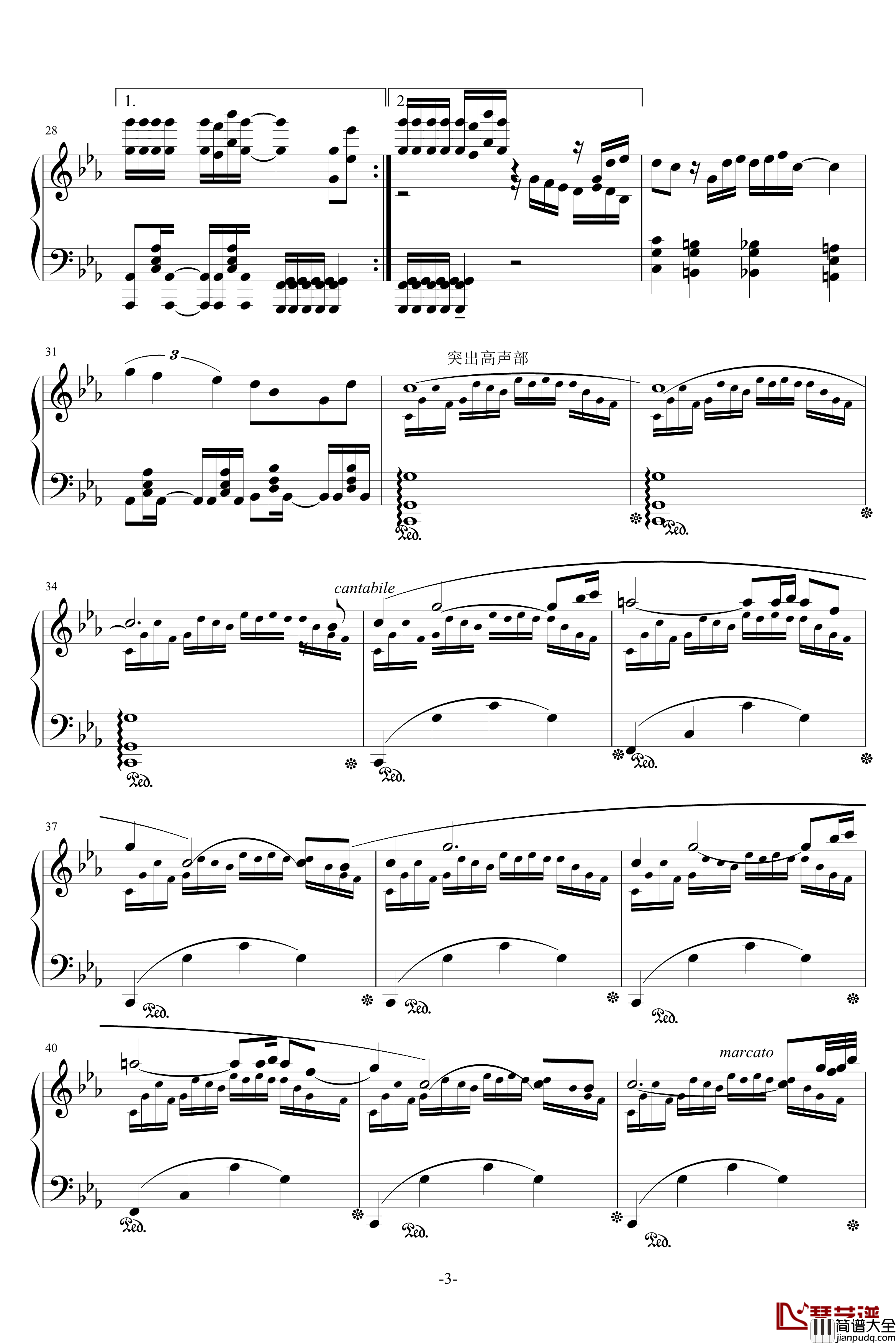 同道殊途钢琴谱_原版钢琴伴奏谱_魔道祖师前尘篇