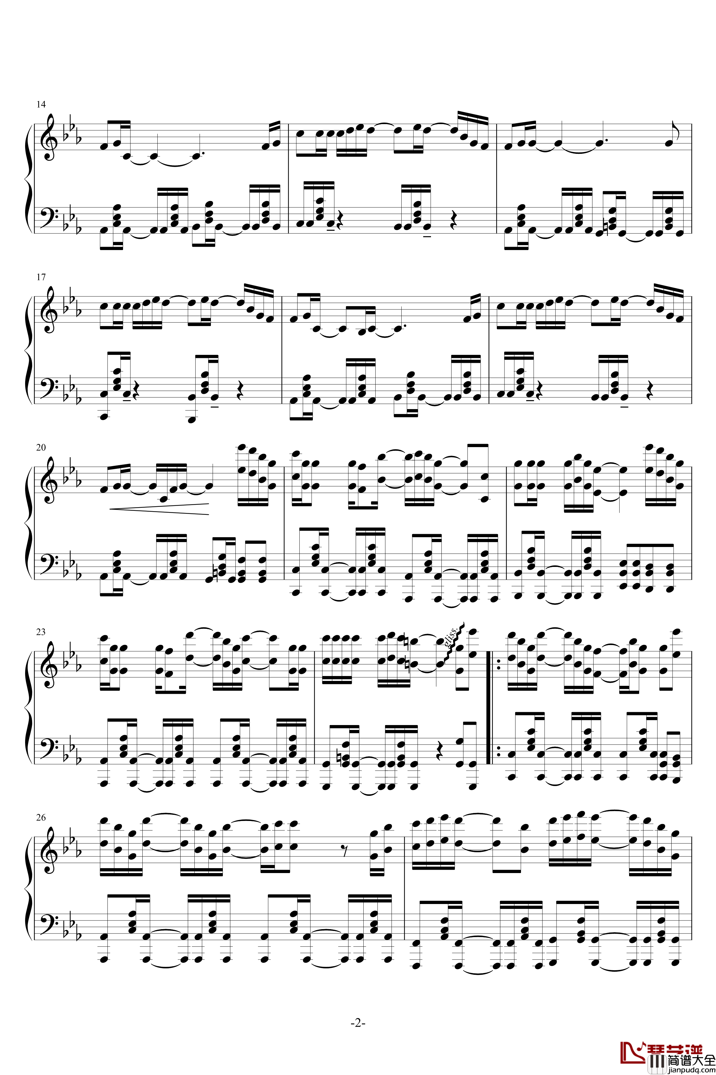 同道殊途钢琴谱_原版钢琴伴奏谱_魔道祖师前尘篇