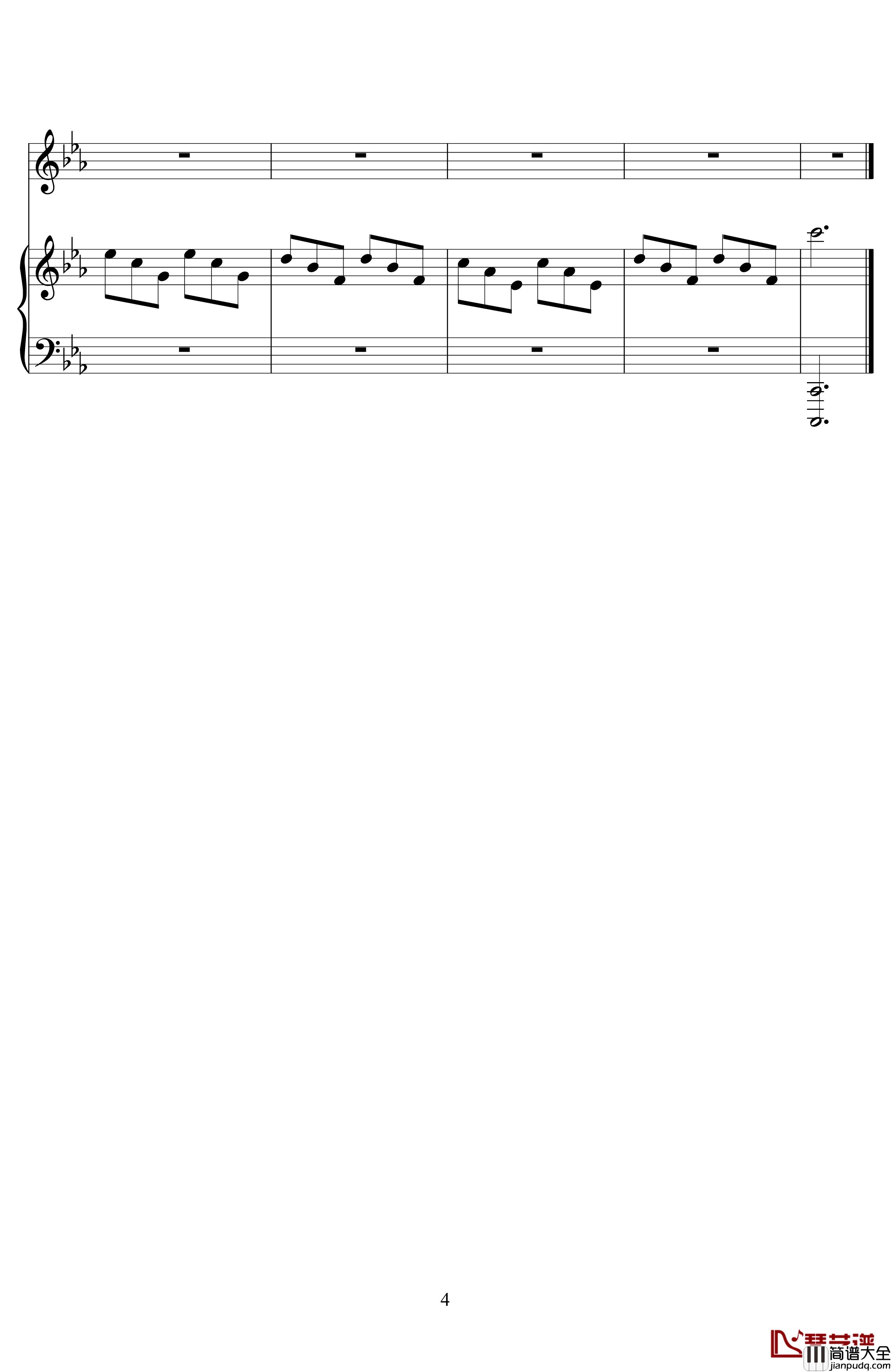 往春天钢琴谱_金志文_低碳伴奏