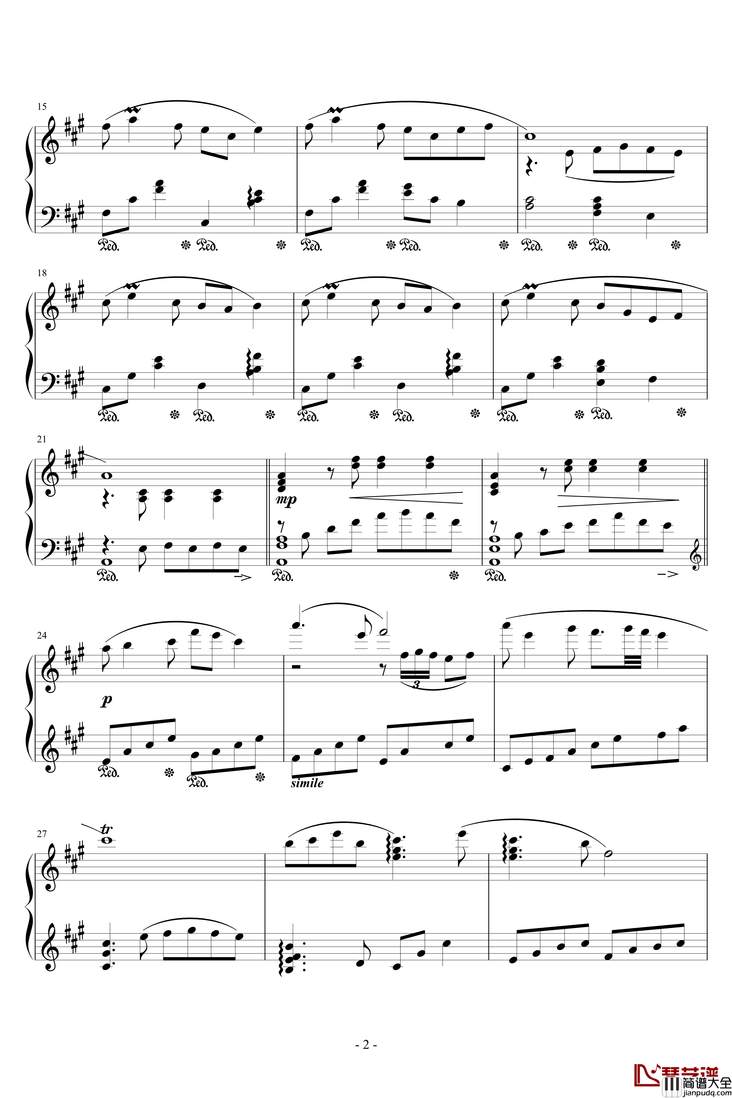 彩云追月钢琴谱_王建中