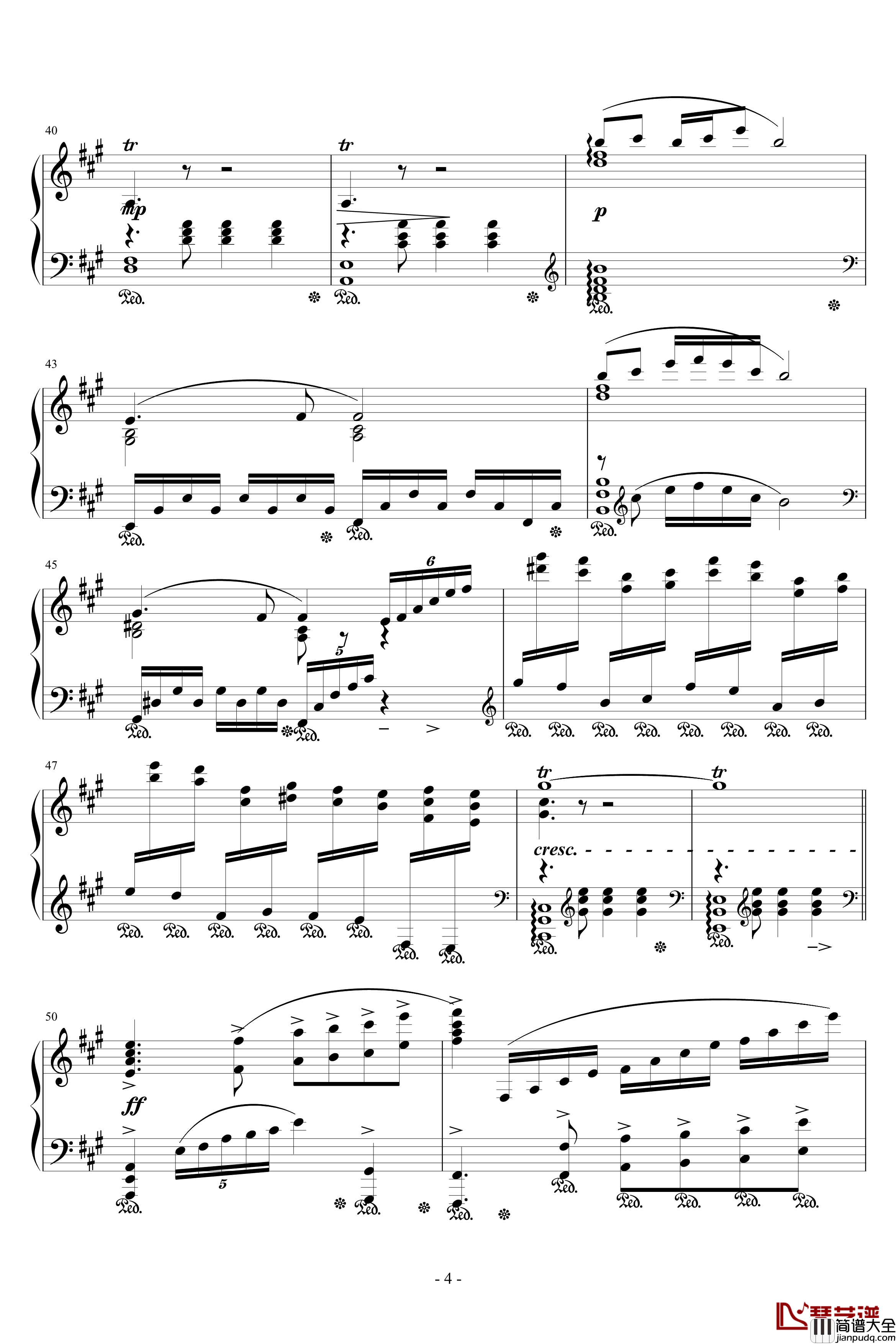 彩云追月钢琴谱_王建中