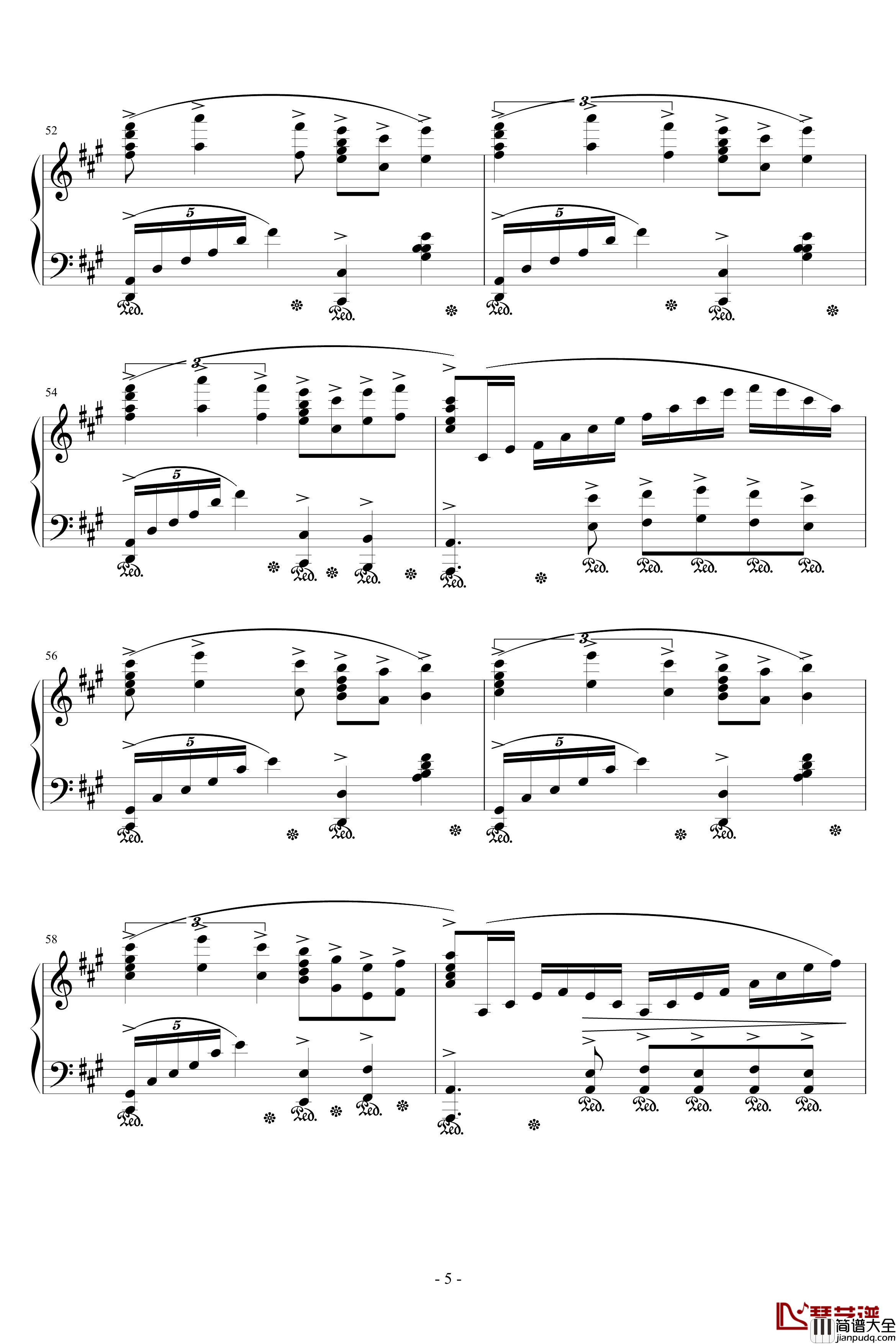 彩云追月钢琴谱_王建中