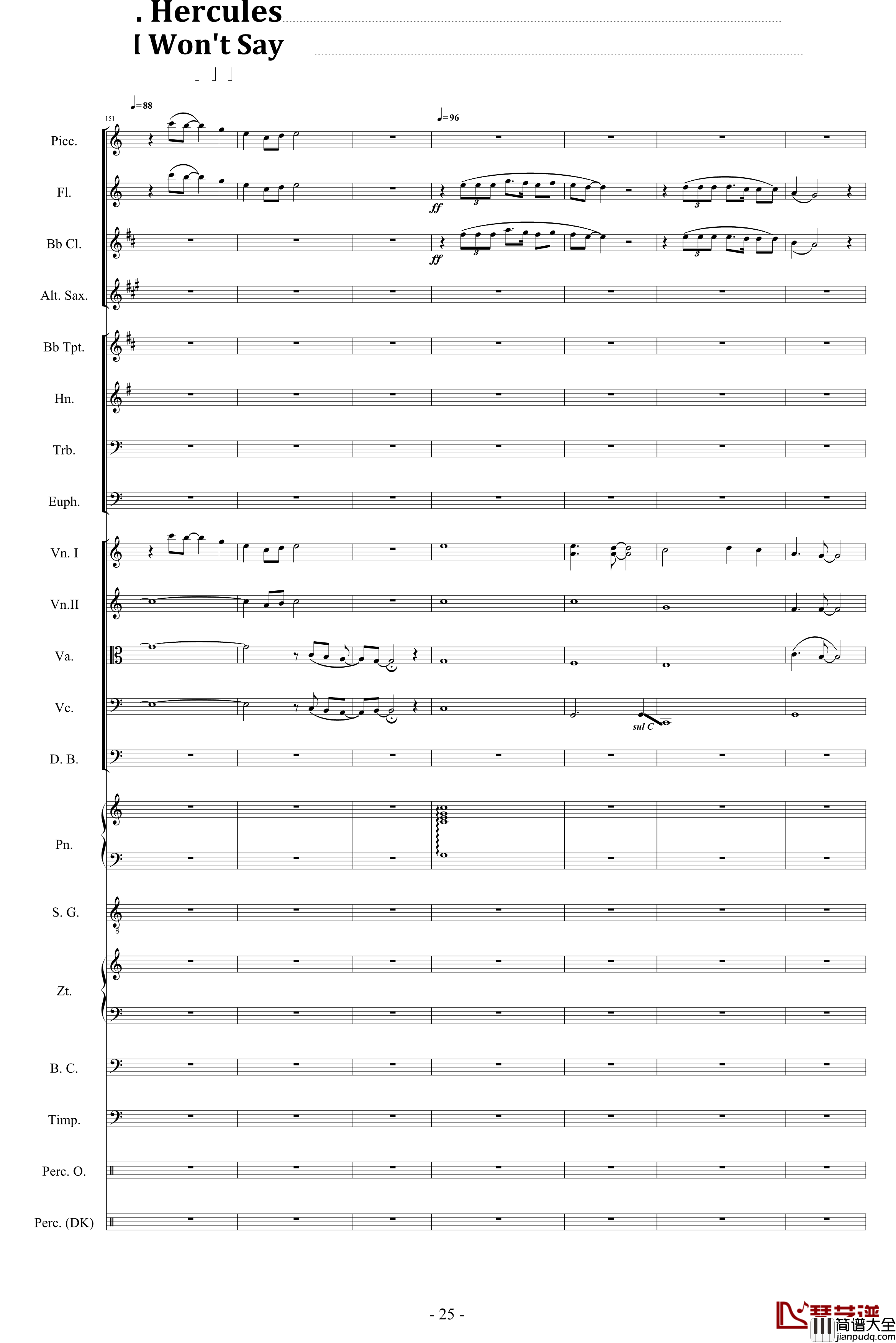 迪士尼組曲_小交響樂版钢琴谱_Disney_Medley_迪士尼