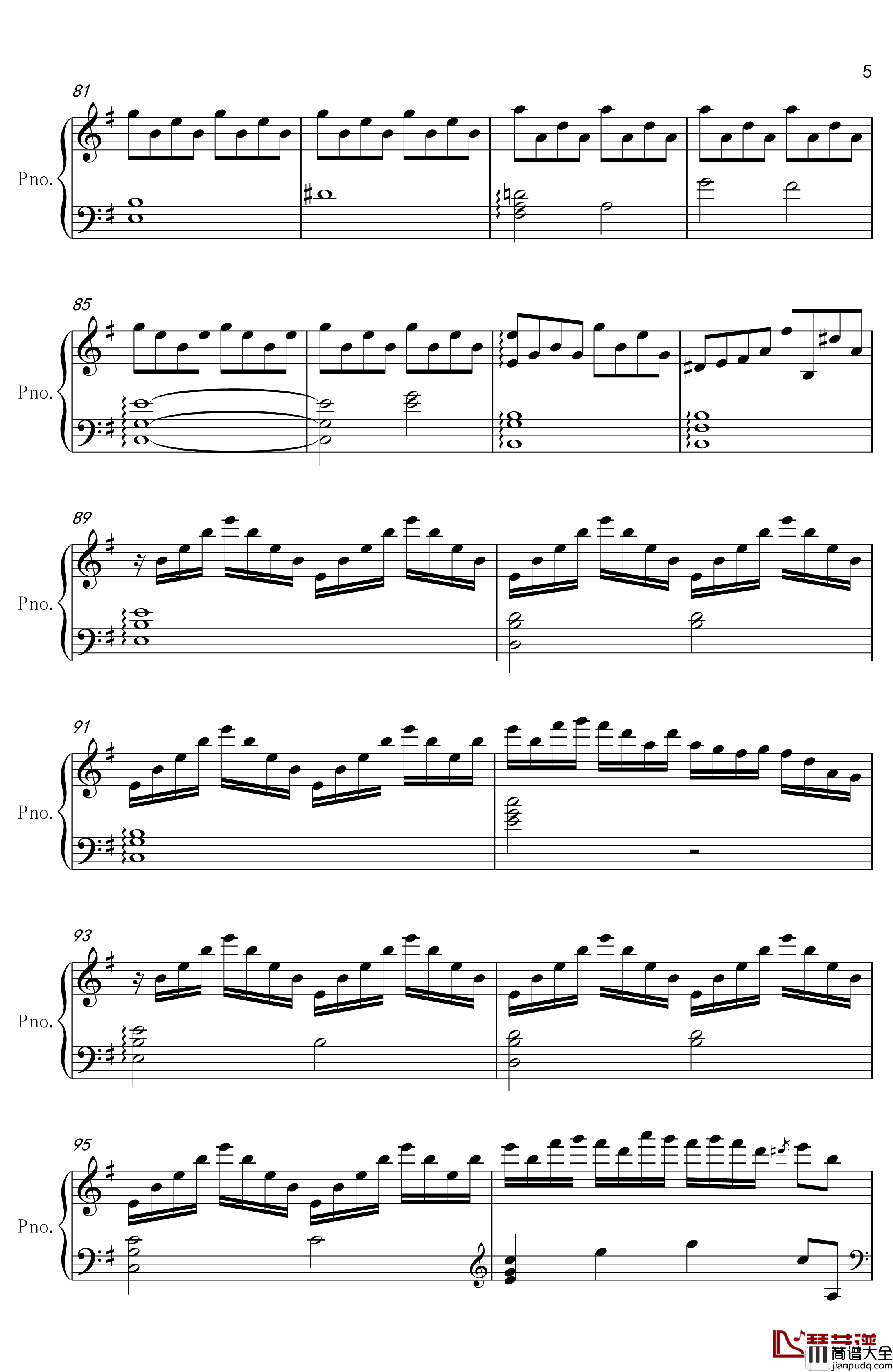 底特律OP钢琴谱_A叔10分钟版