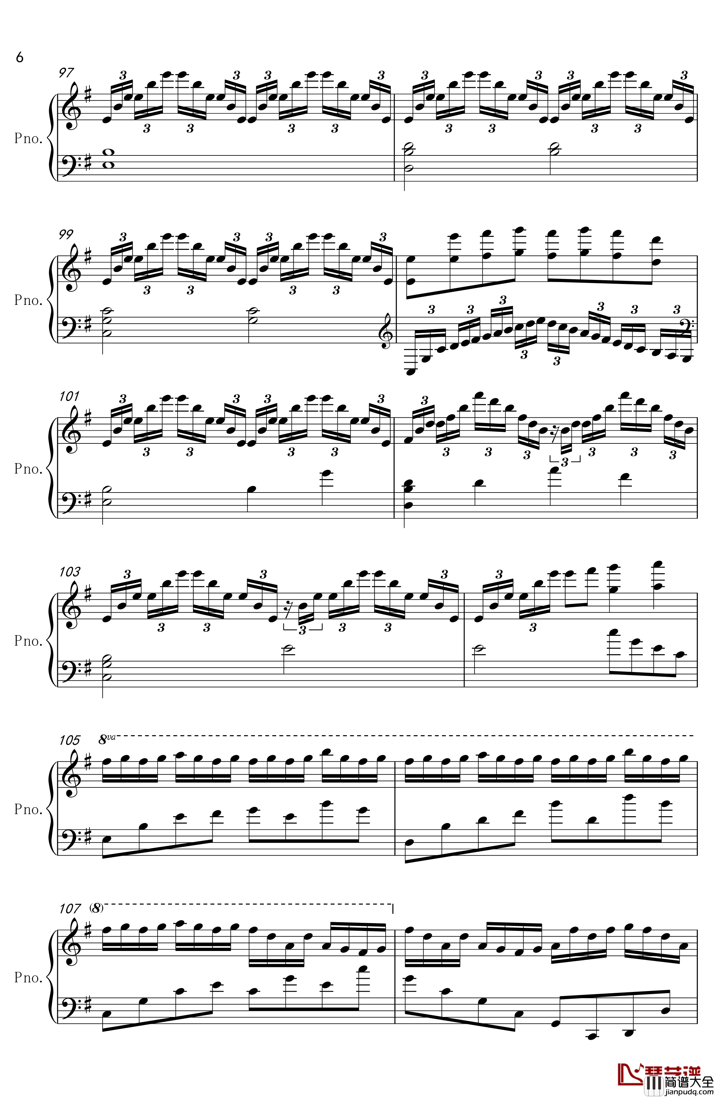 底特律OP钢琴谱_A叔10分钟版