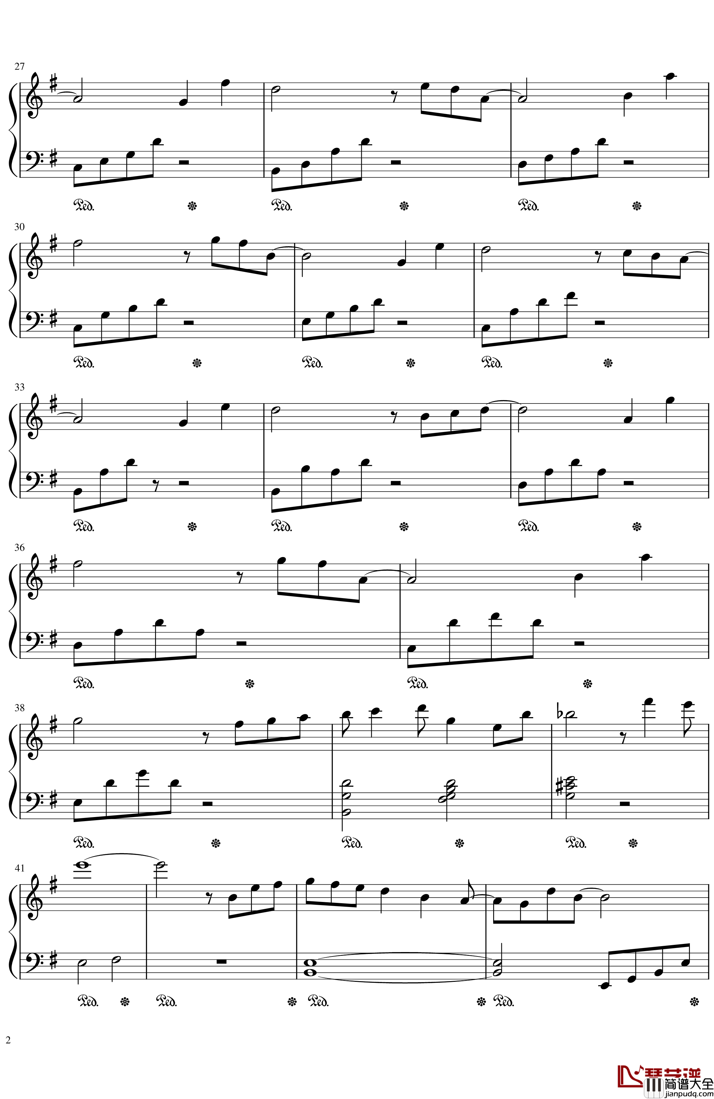 动漫_约定梦幻岛_插曲钢琴谱