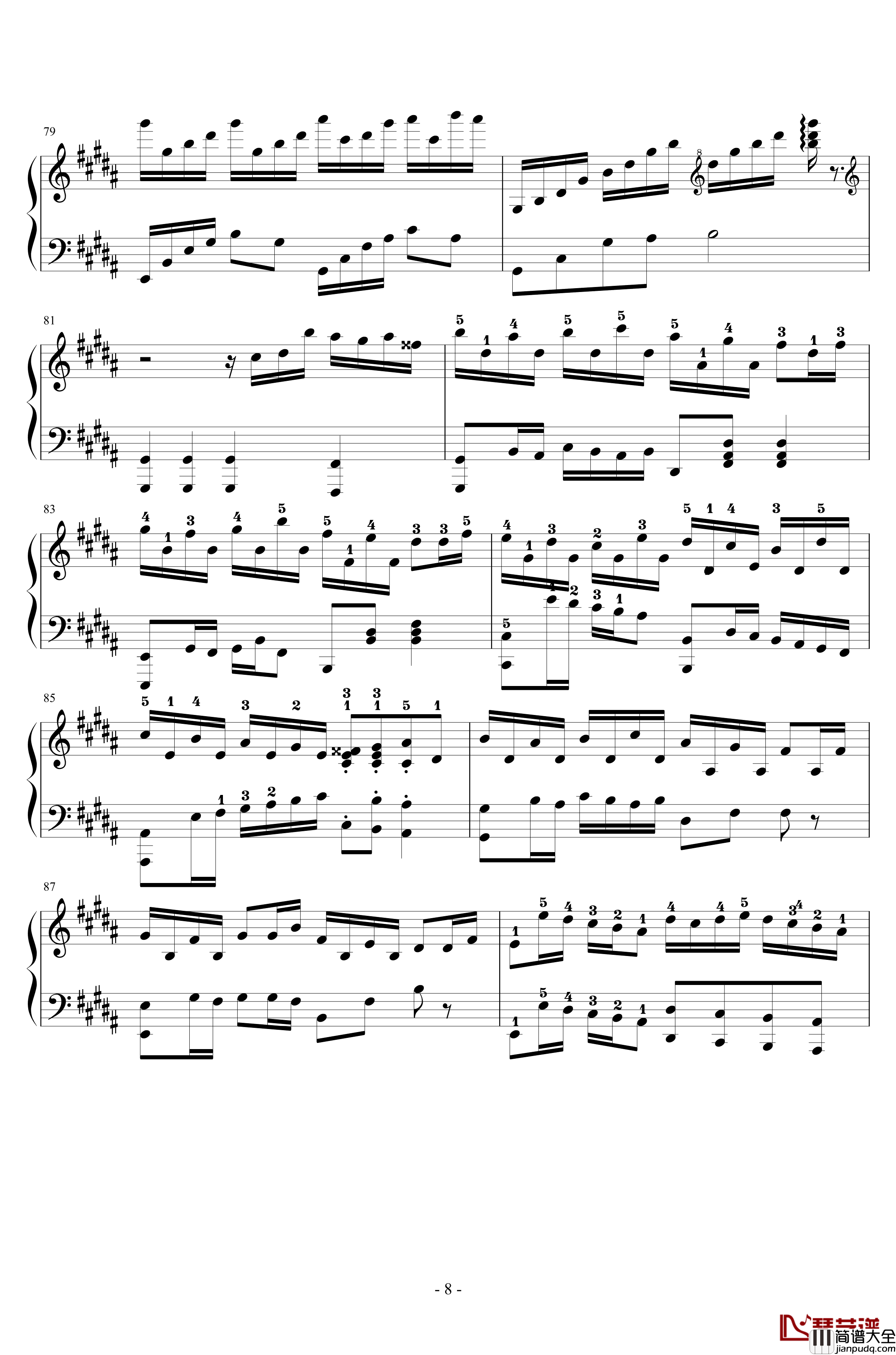 Flower_Dance钢琴谱_特效钢琴_DJ_OKAWARY