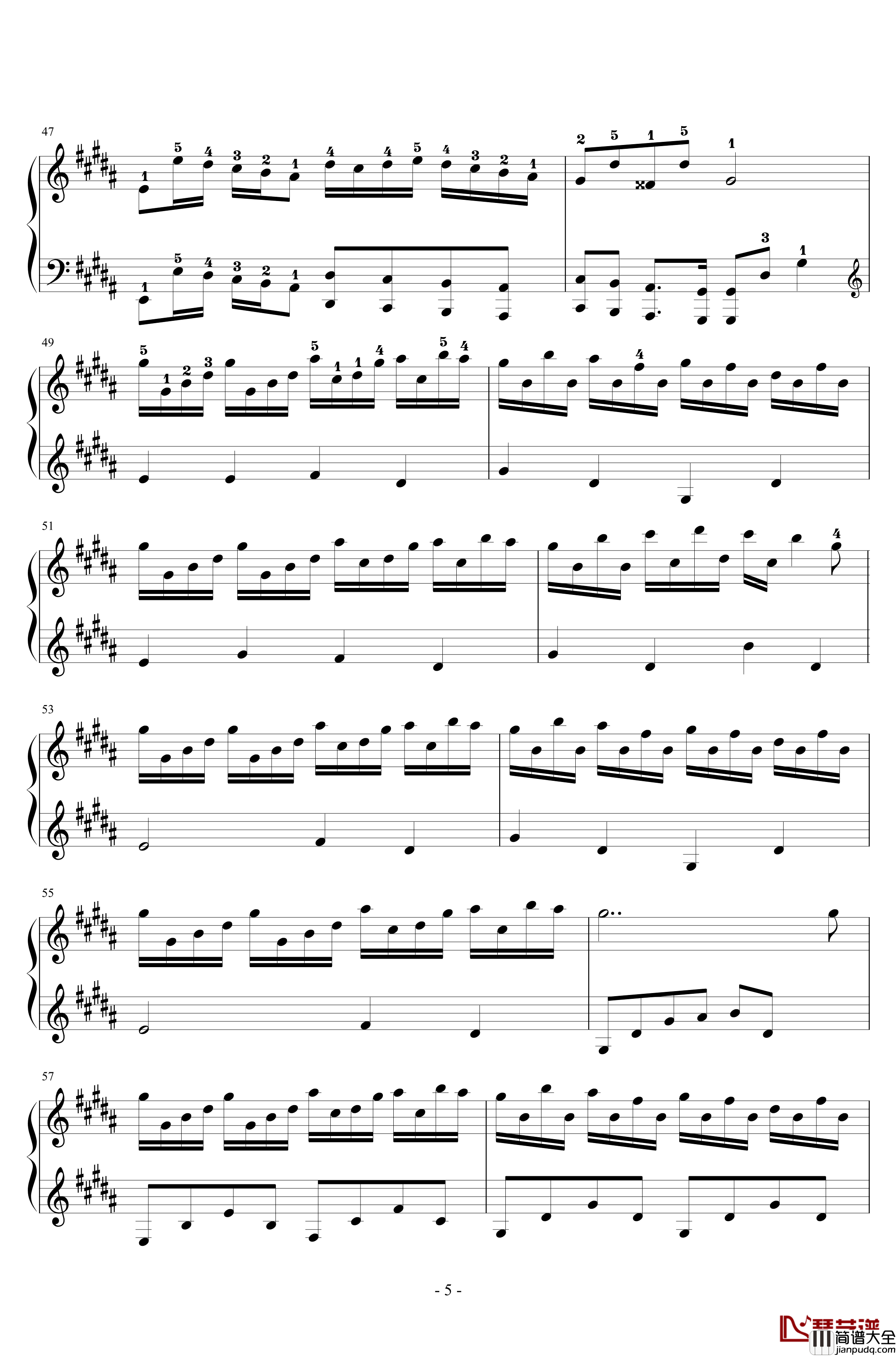 Flower_Dance钢琴谱_特效钢琴_DJ_OKAWARY