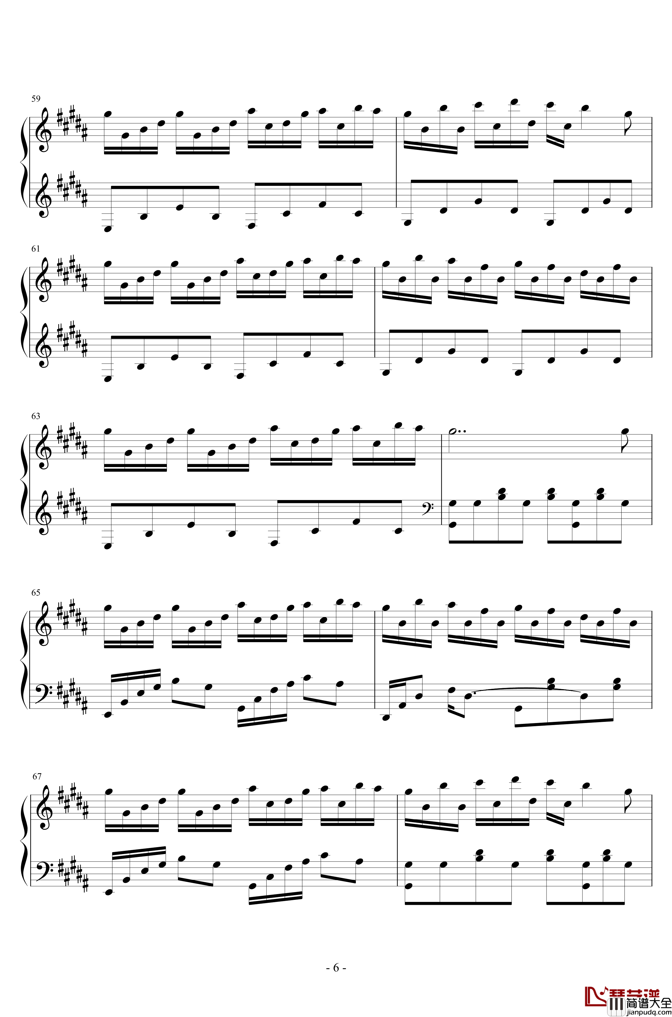 Flower_Dance钢琴谱_特效钢琴_DJ_OKAWARY