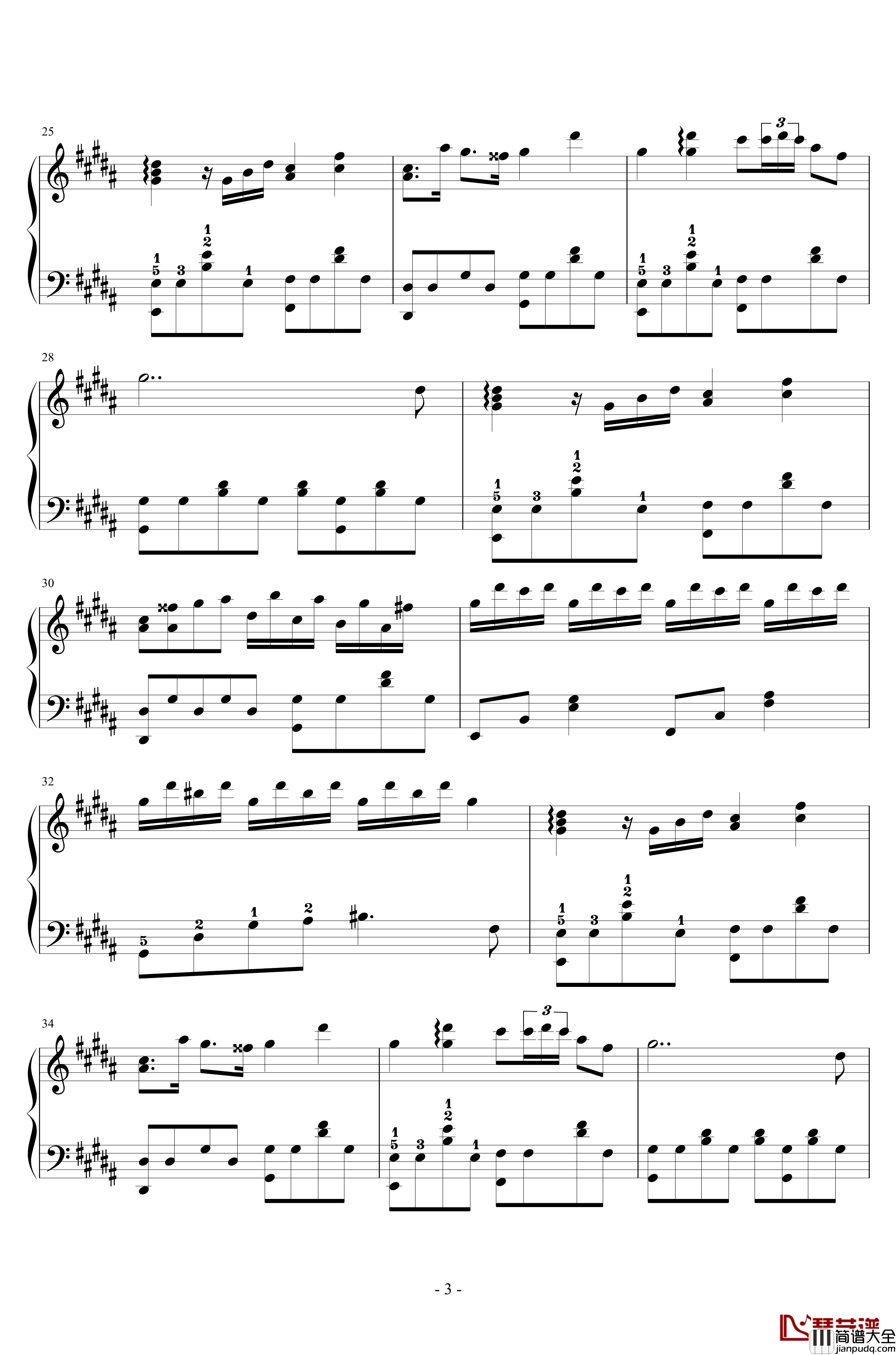 Flower_Dance钢琴谱_特效钢琴_DJ_OKAWARY