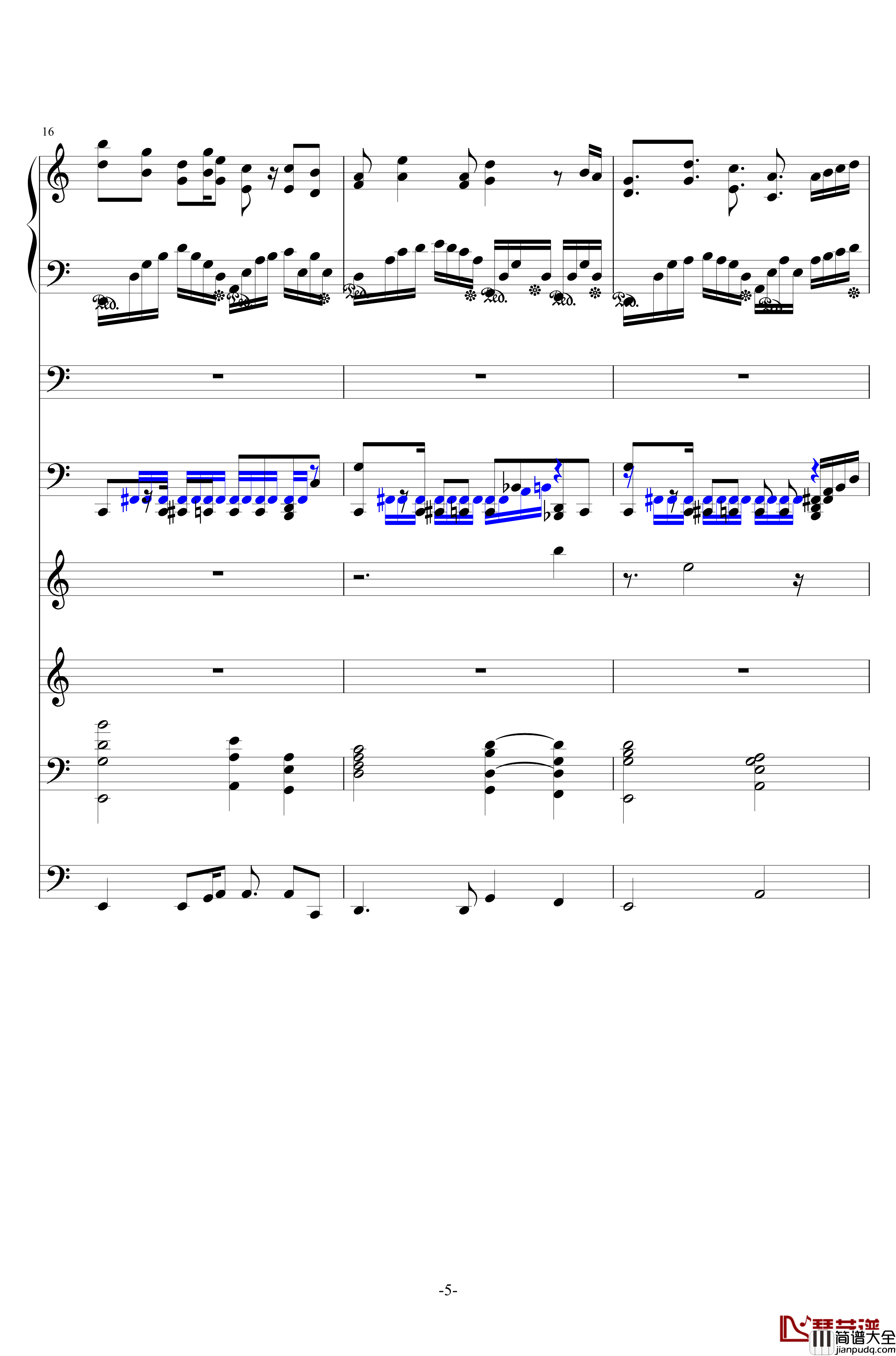 许你一生璀璨钢琴谱_ellocz