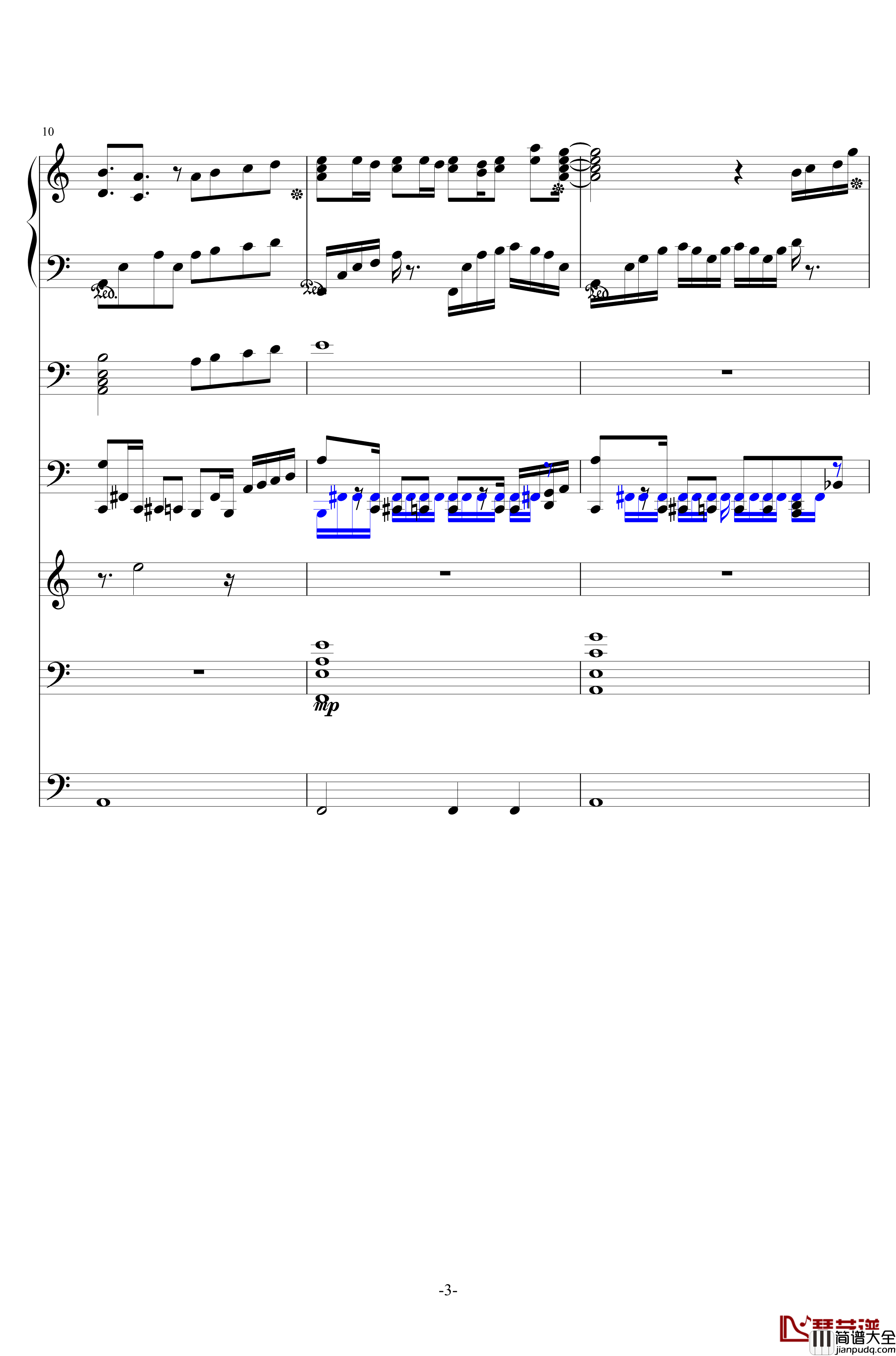 许你一生璀璨钢琴谱_ellocz