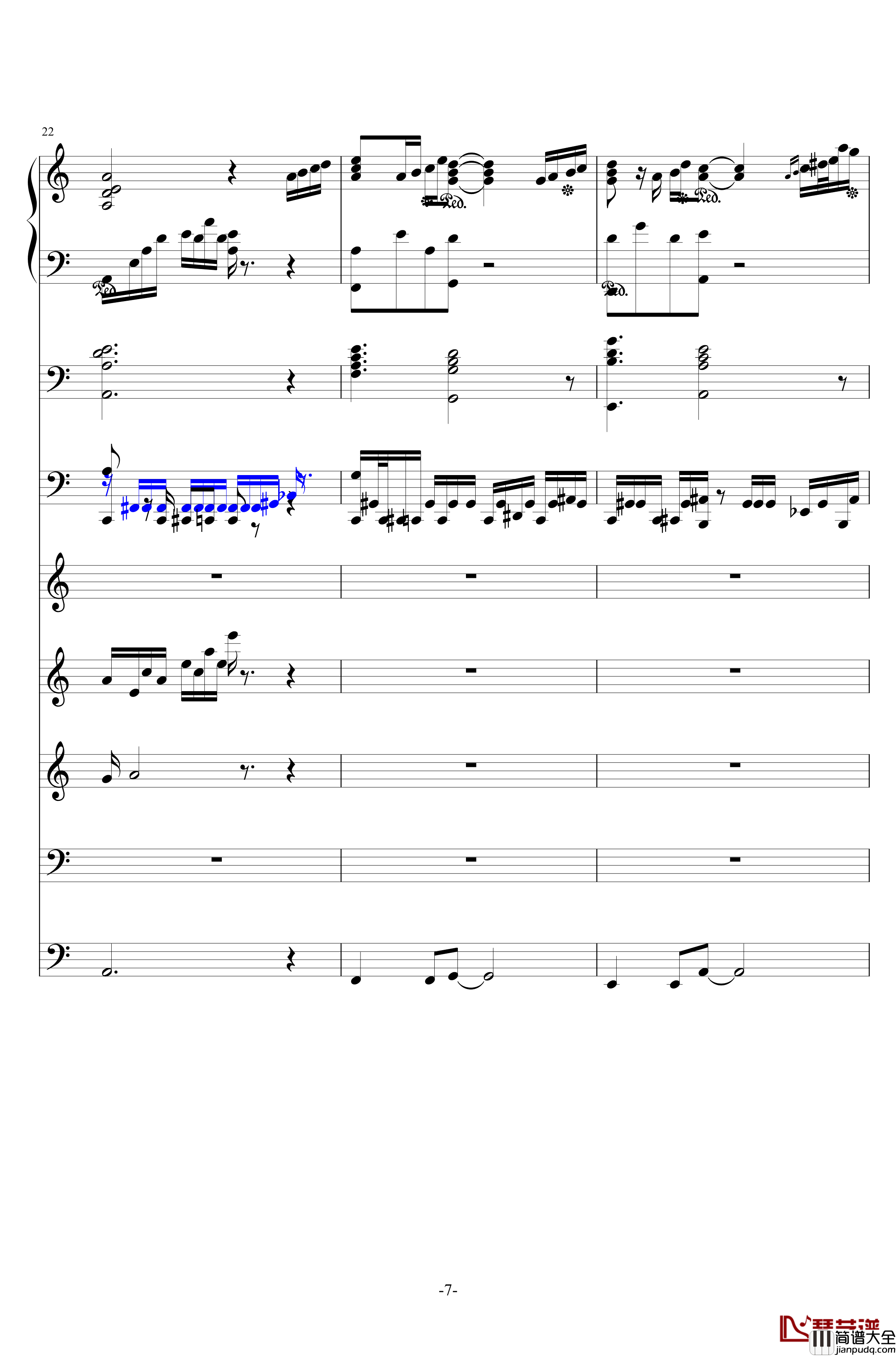 许你一生璀璨钢琴谱_ellocz