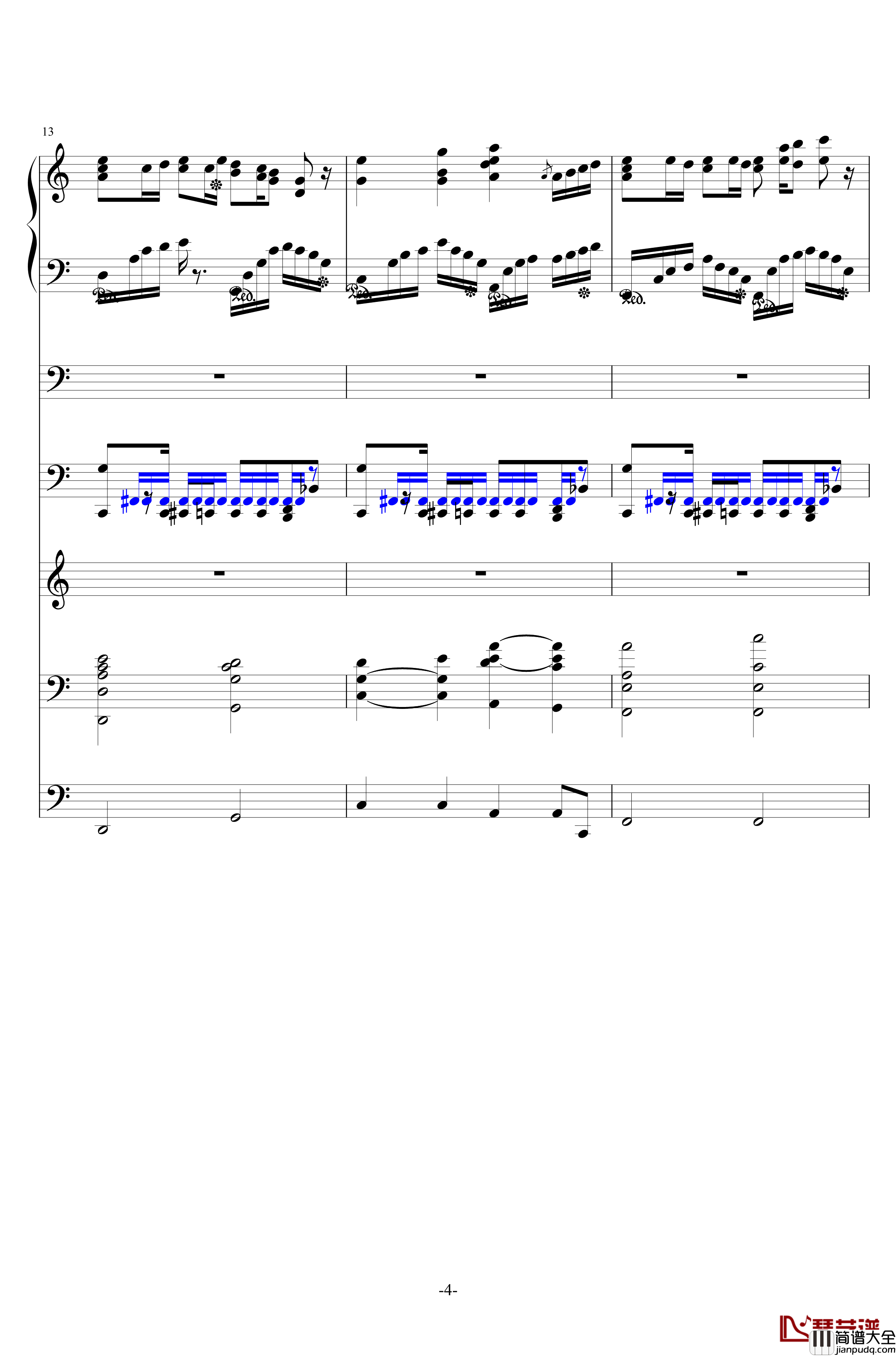 许你一生璀璨钢琴谱_ellocz