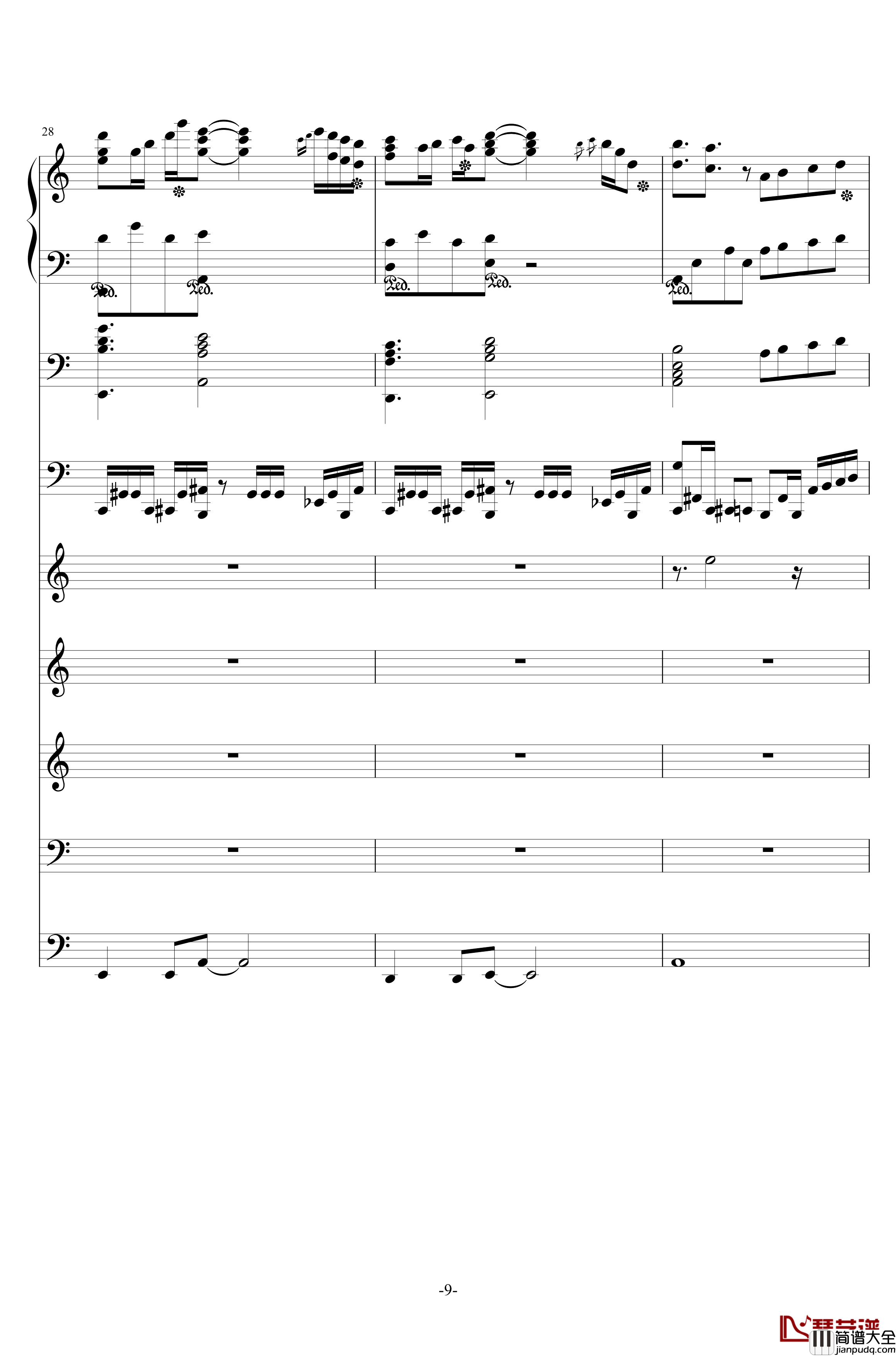 许你一生璀璨钢琴谱_ellocz