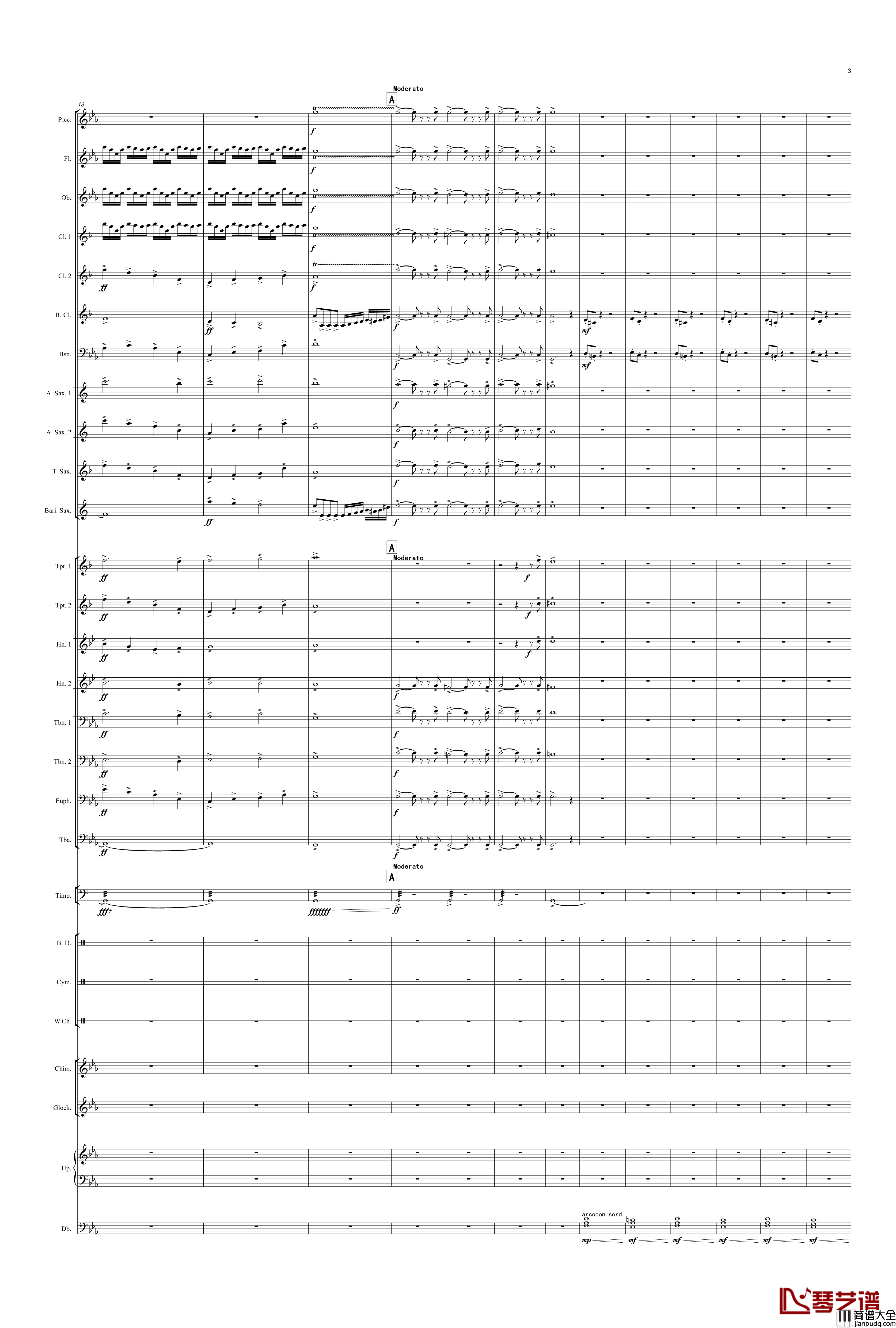 冬末春至钢琴谱_再别童年：1：交响诗