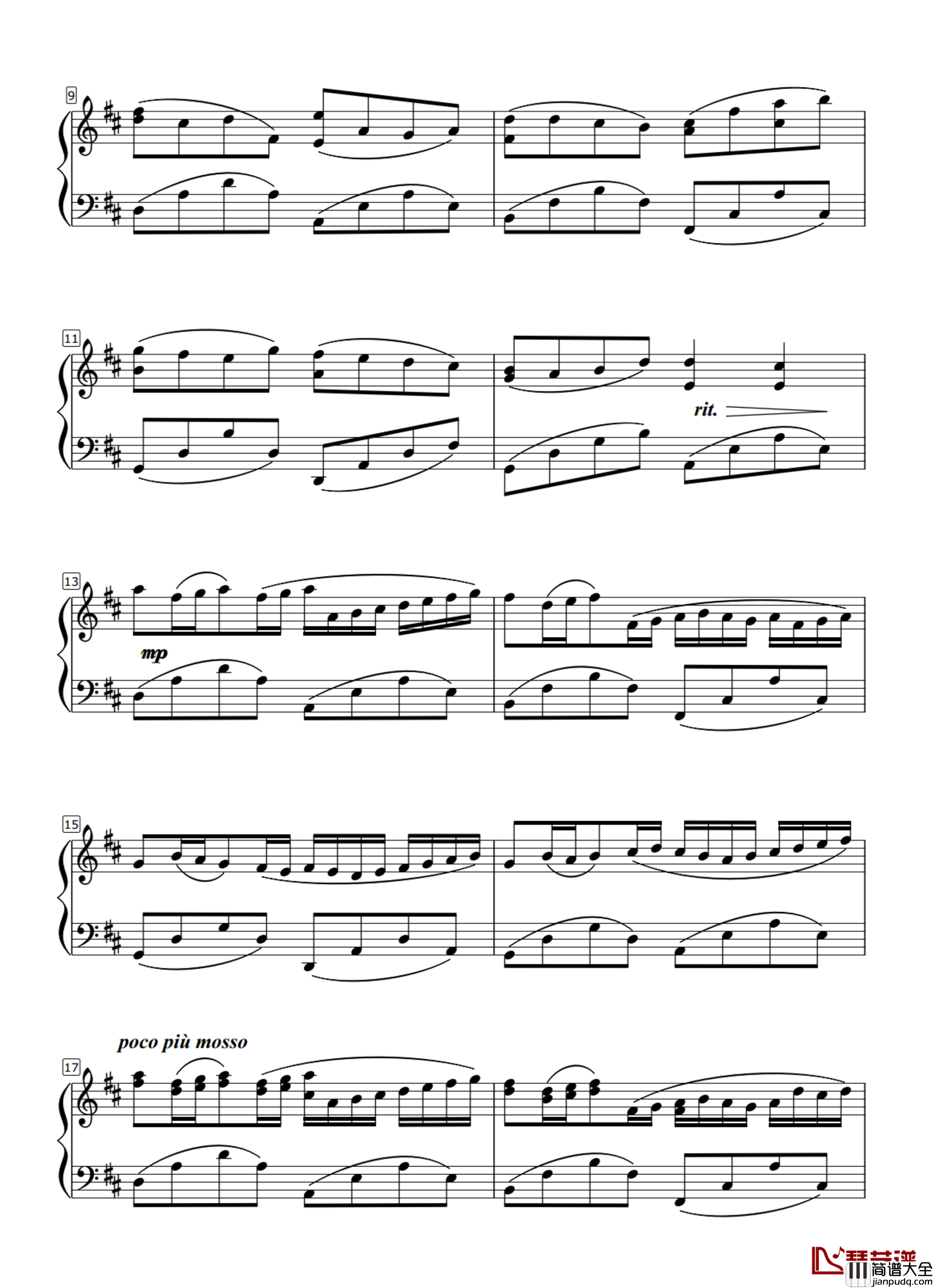 Canon_in_D钢琴谱_Lee_Galloway改编