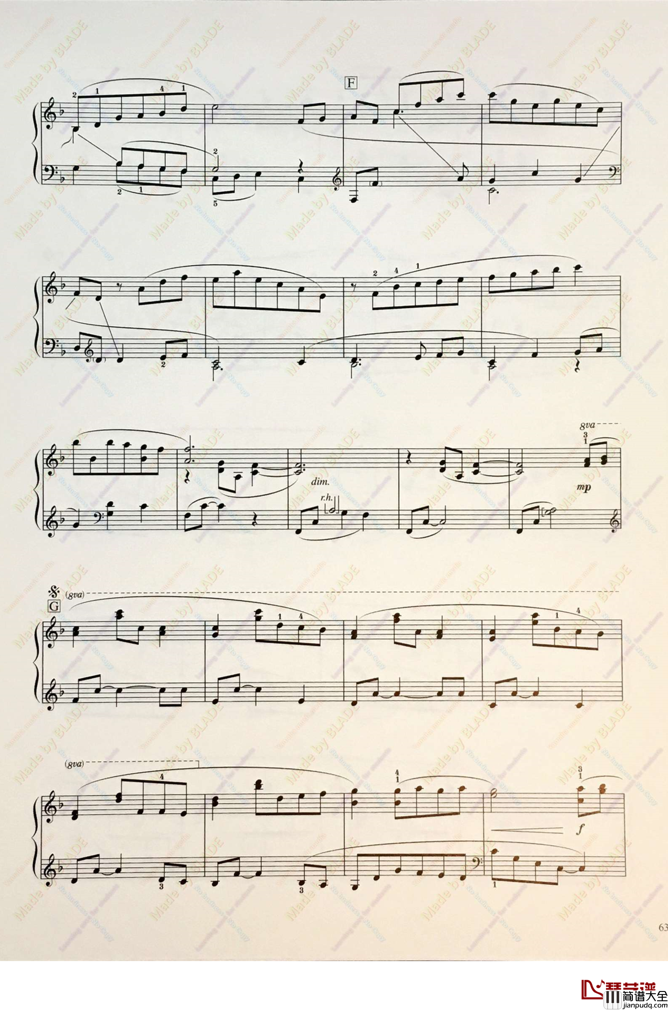 Always_with_me钢琴谱_轻快活泼_久石让