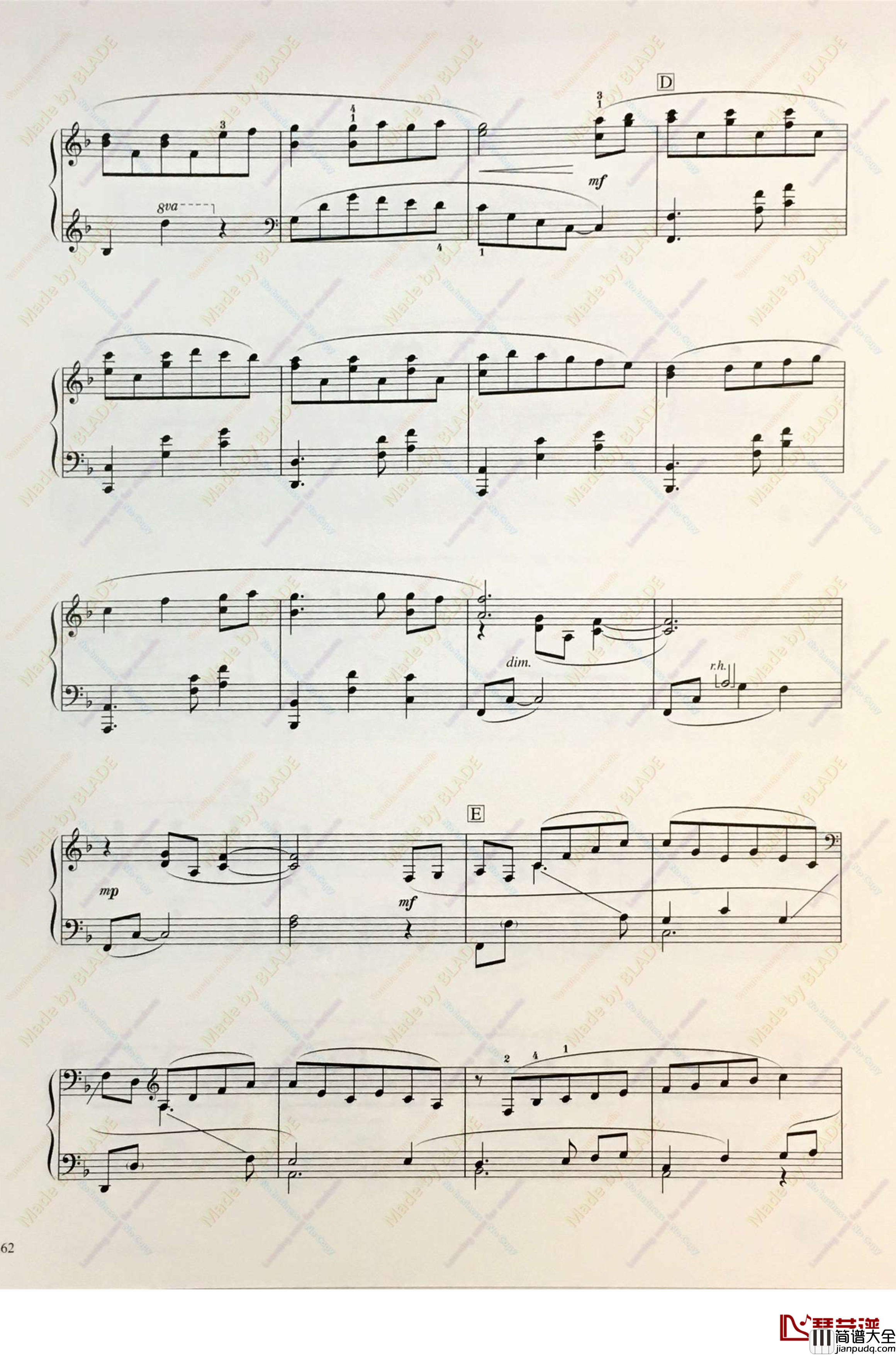 Always_with_me钢琴谱_轻快活泼_久石让