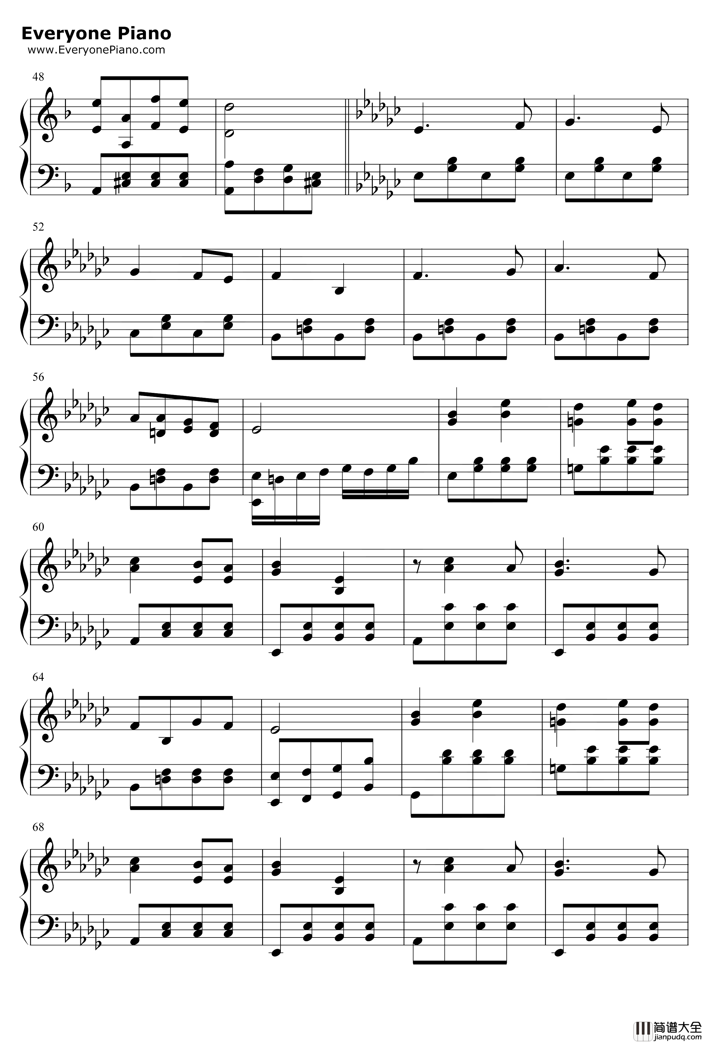 喀秋莎钢琴谱_马特维·勃兰切尔_完整版