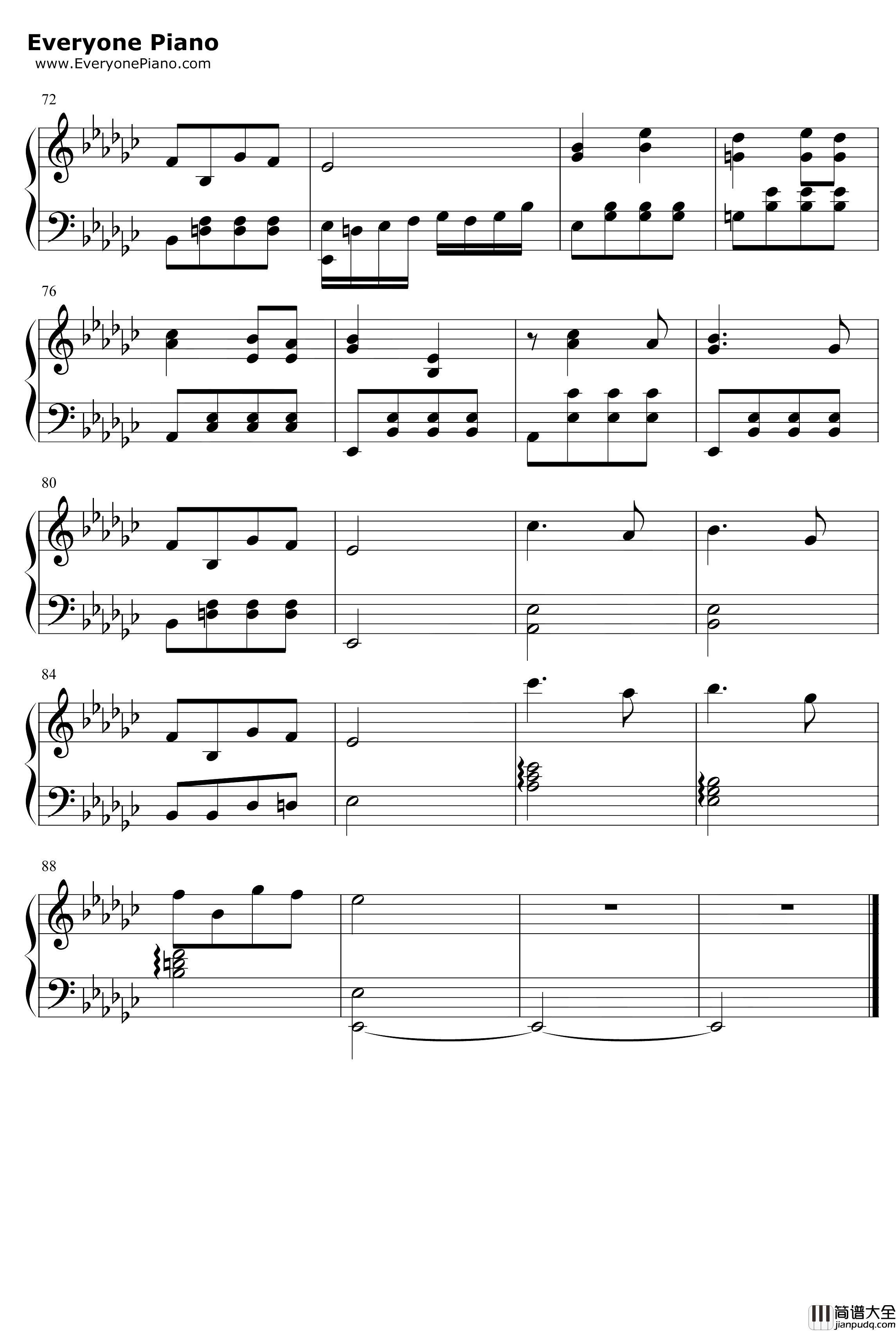 喀秋莎钢琴谱_马特维·勃兰切尔_完整版