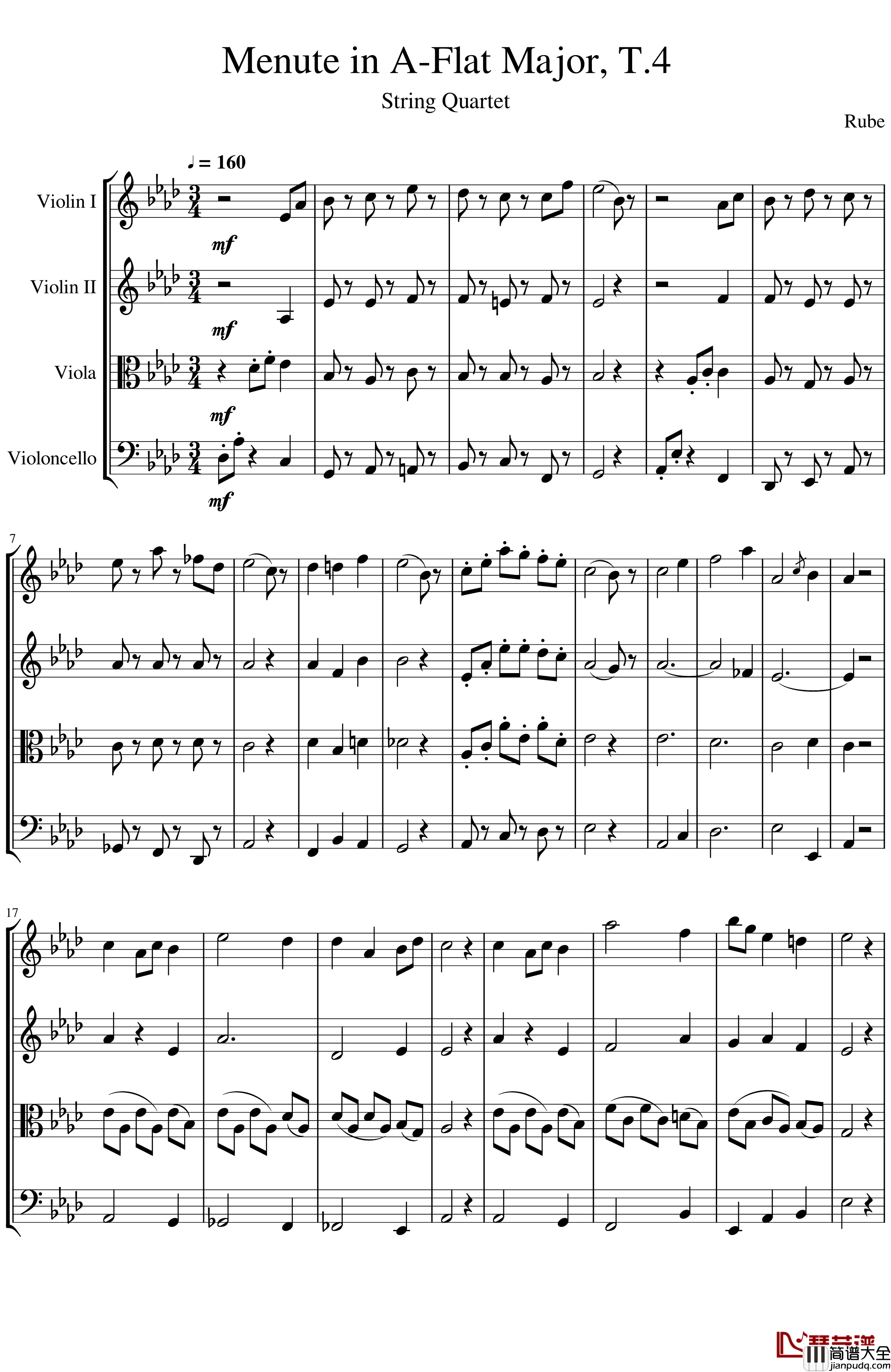 Menute_in_A_Flat_Major,_T.4钢琴谱_一个球