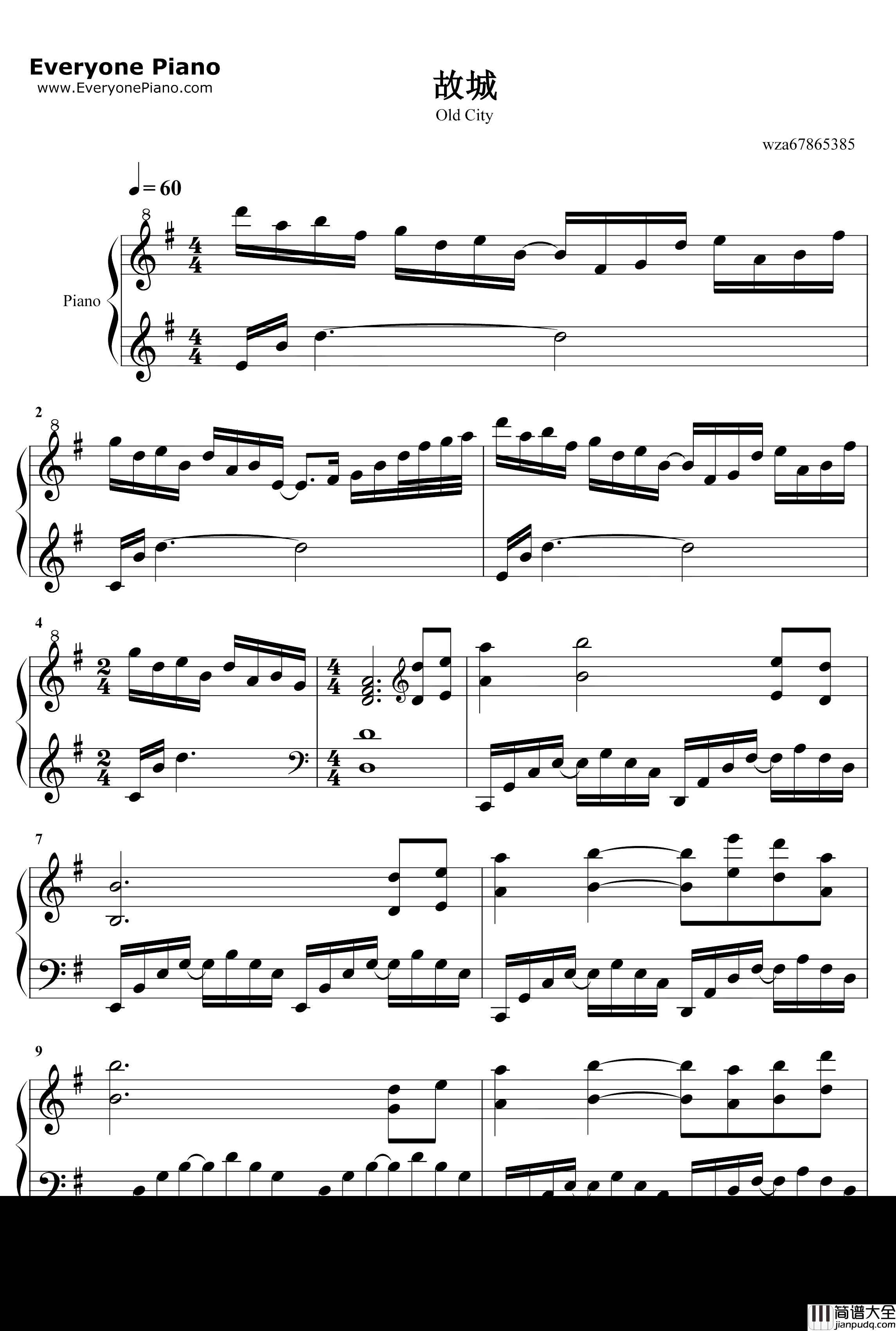 故城钢琴谱_银临灰原穷_腐草为萤