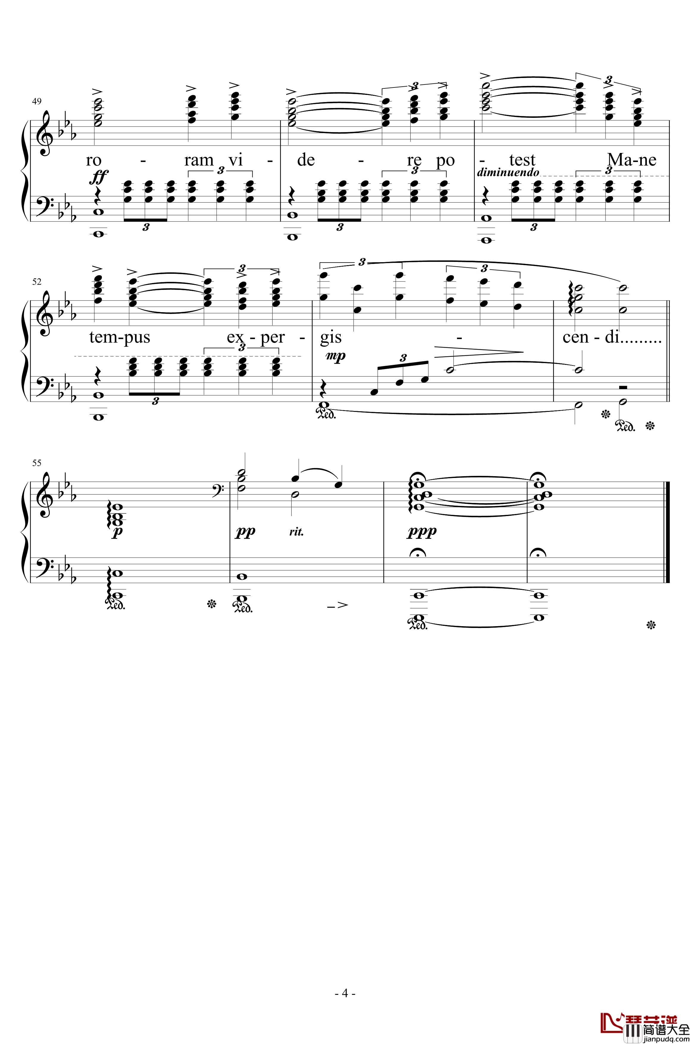 Somnus钢琴谱_最终幻想15主题曲_下村阳子