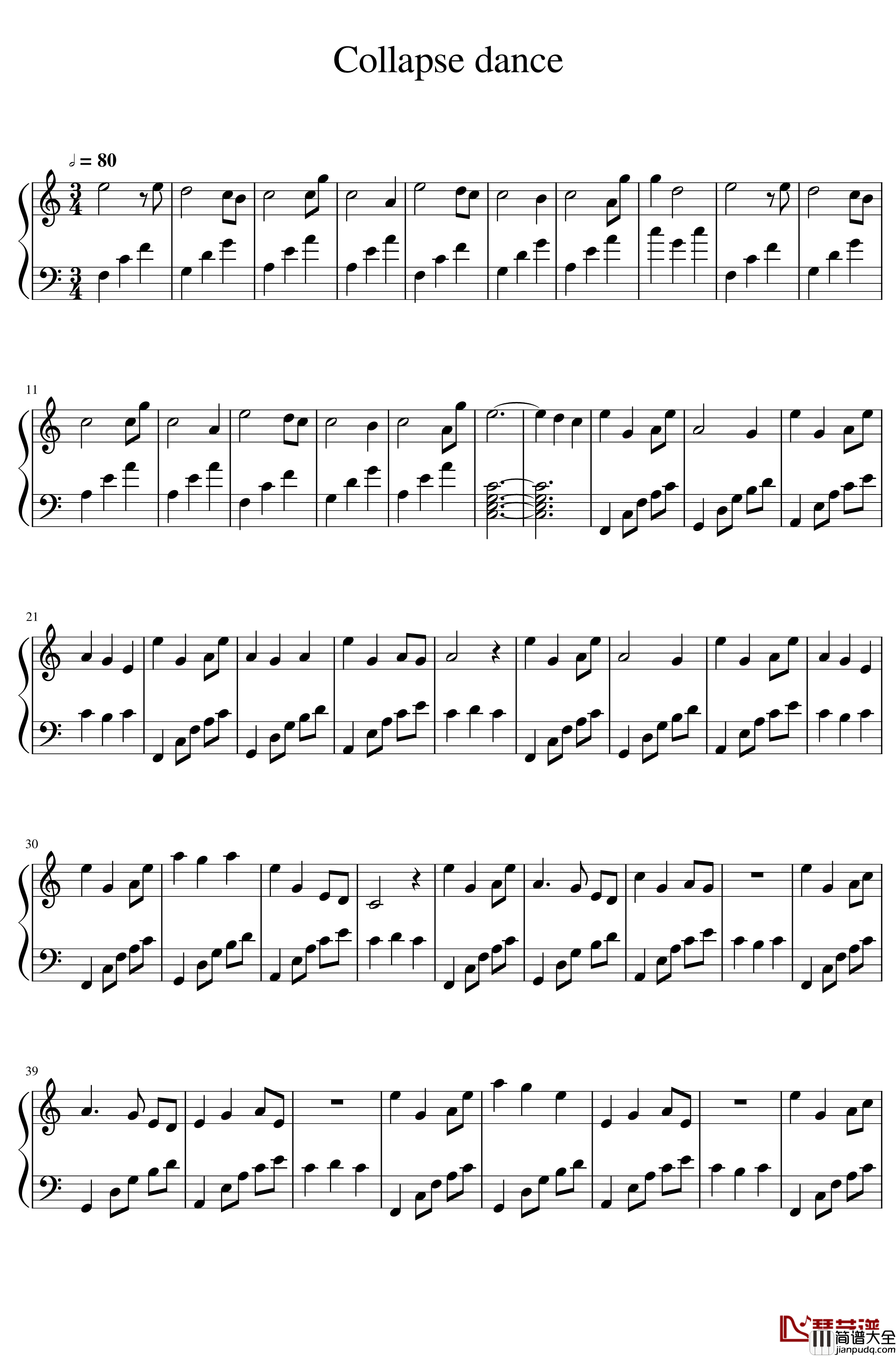 Collapse_Dance钢琴谱_soundorbis