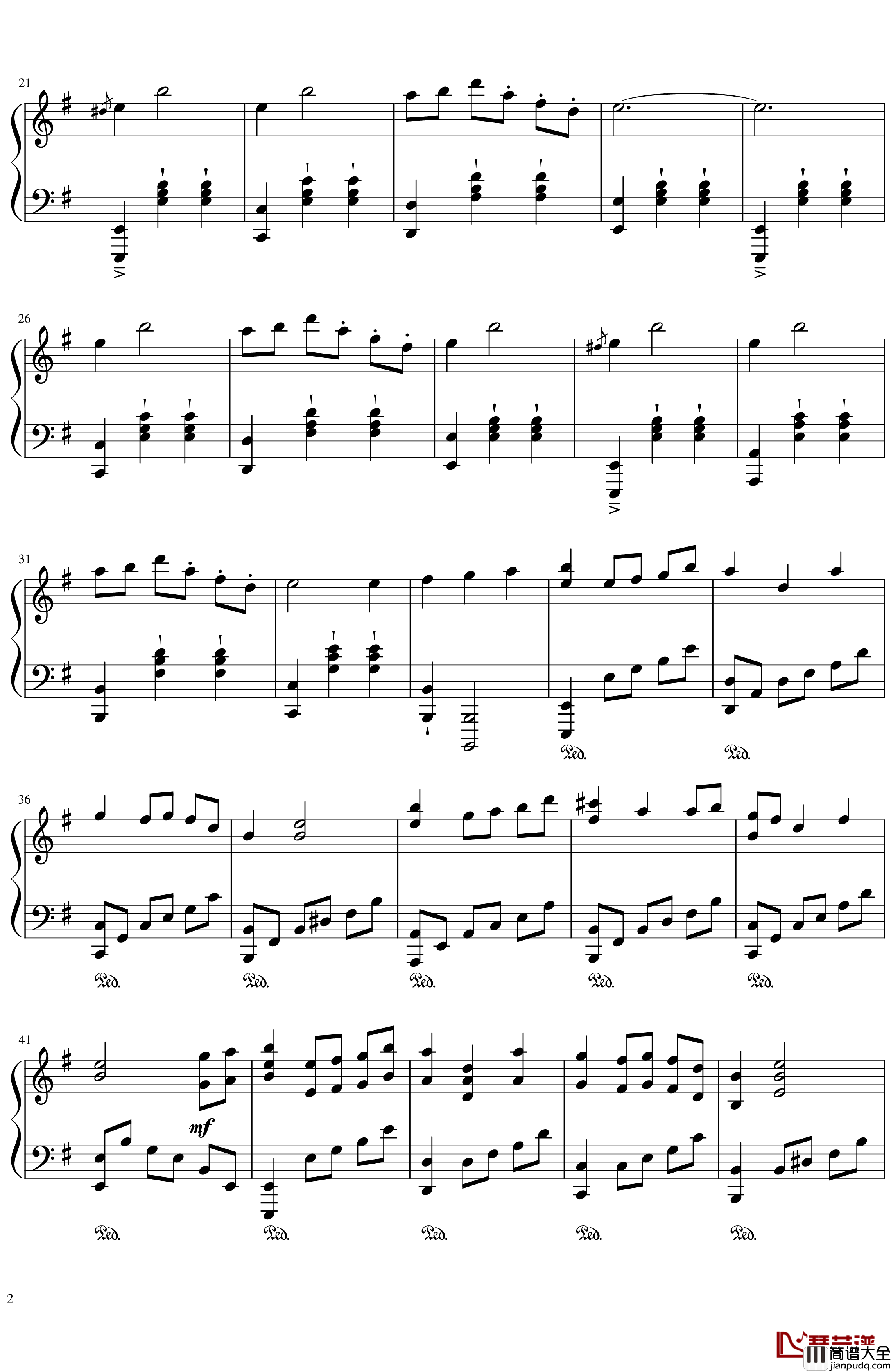 天狗舞踏会钢琴谱【原曲:妖怪の山_~_Mysterious_Mountain】_东方风神录