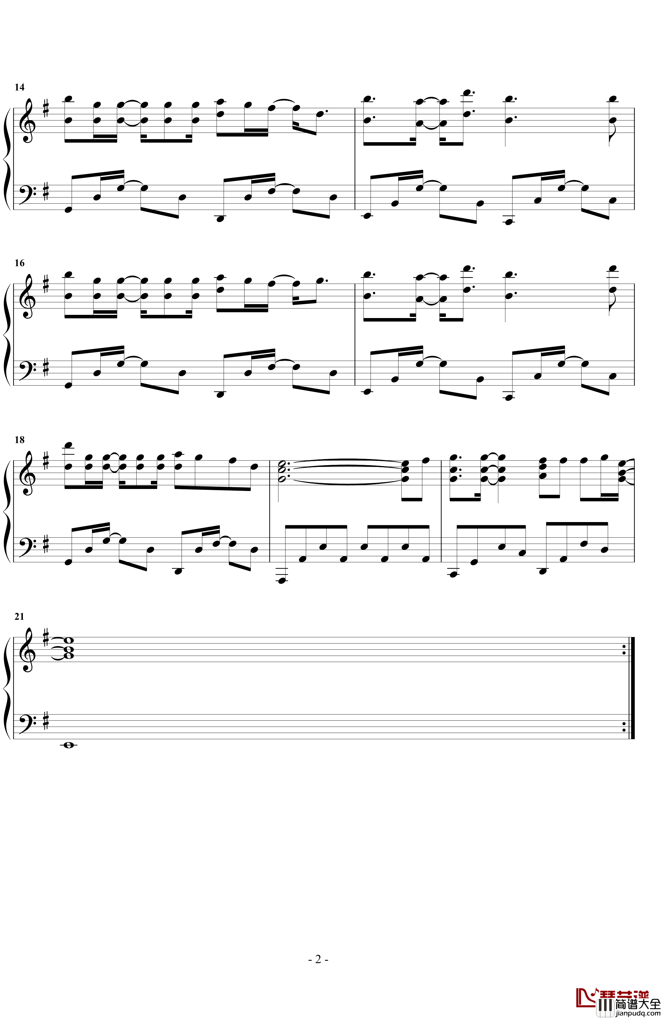 她钢琴谱_朱婧汐