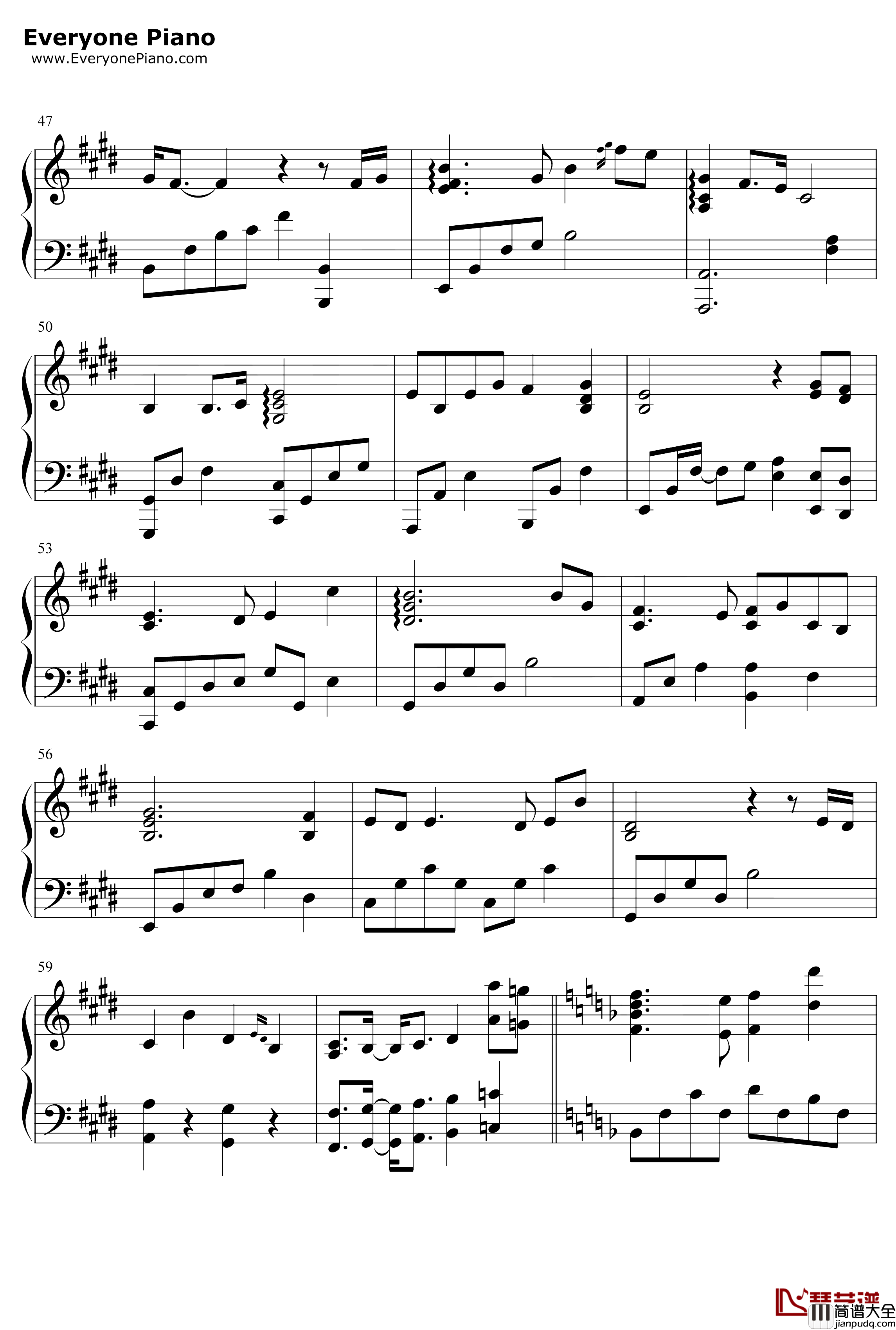 意难平钢琴谱_银临_钢琴独奏版_陈情令插曲