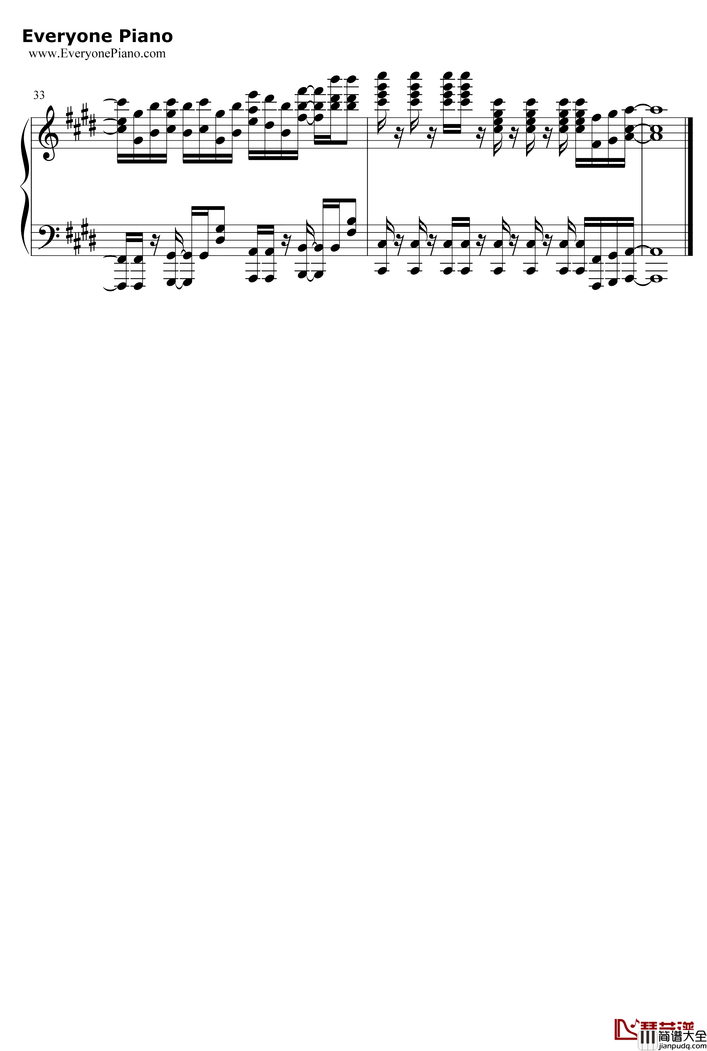 star_frost钢琴谱_Nonoc_彼方的阿斯特拉OP