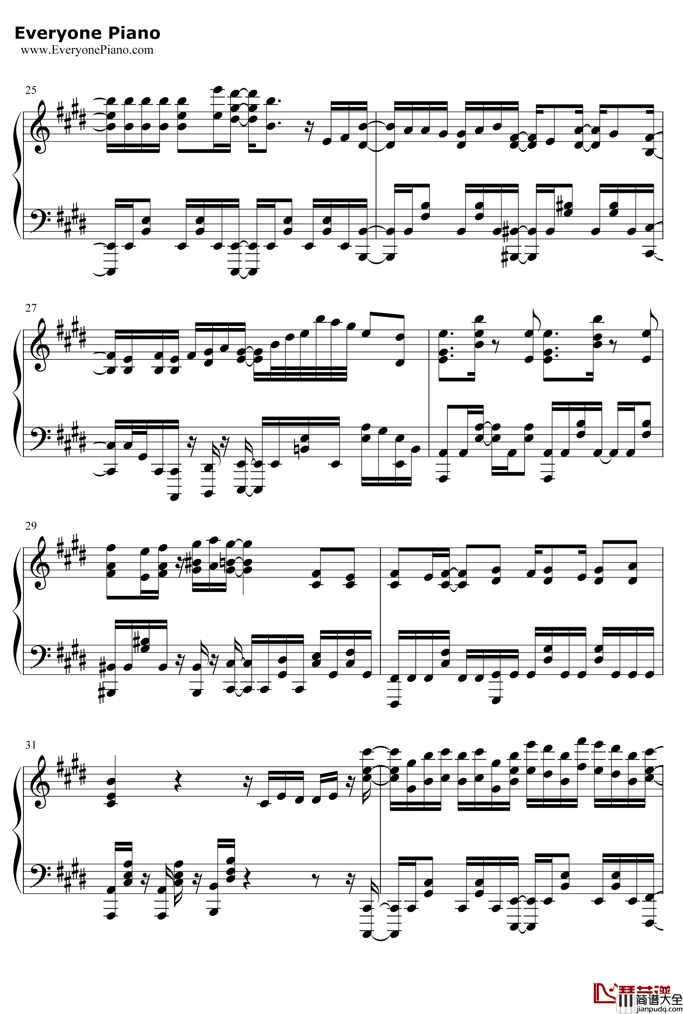 star_frost钢琴谱_Nonoc_彼方的阿斯特拉OP