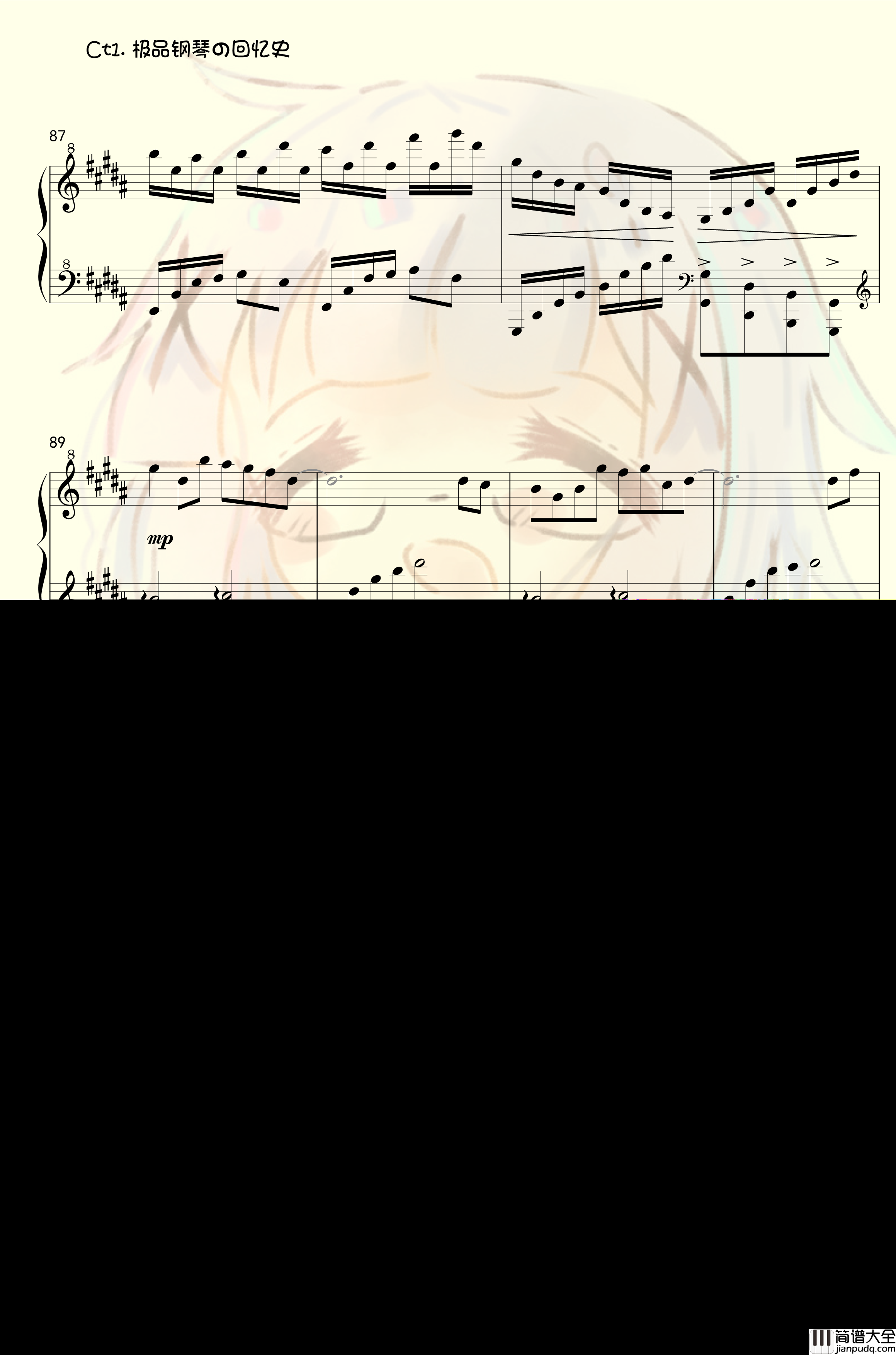 香风瞬影钢琴谱_香风奇诺原创音乐作品集