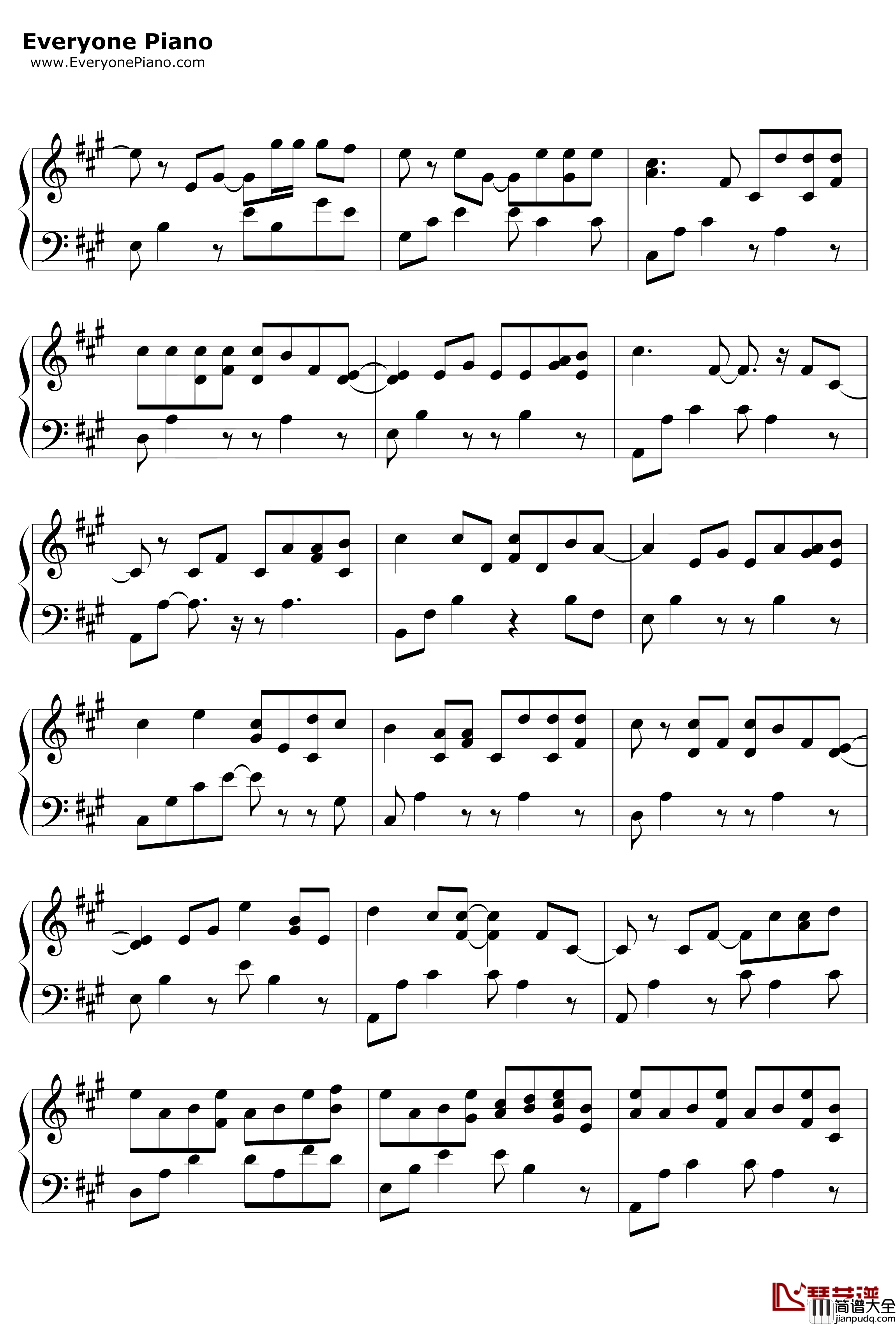 雨夜幻想曲钢琴谱___变奏的梦想