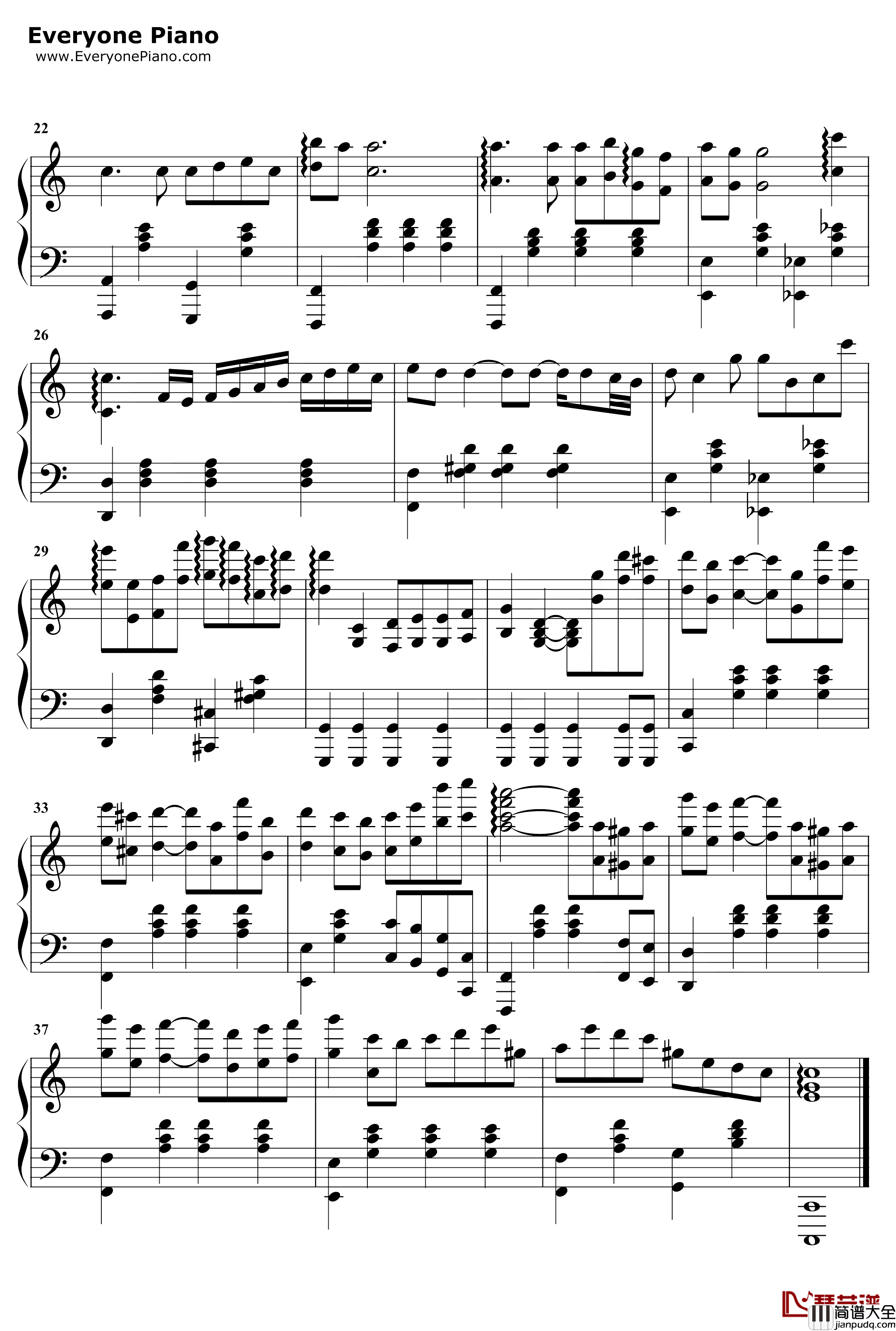 Passion钢琴谱_徐载赫_第三种爱情OST